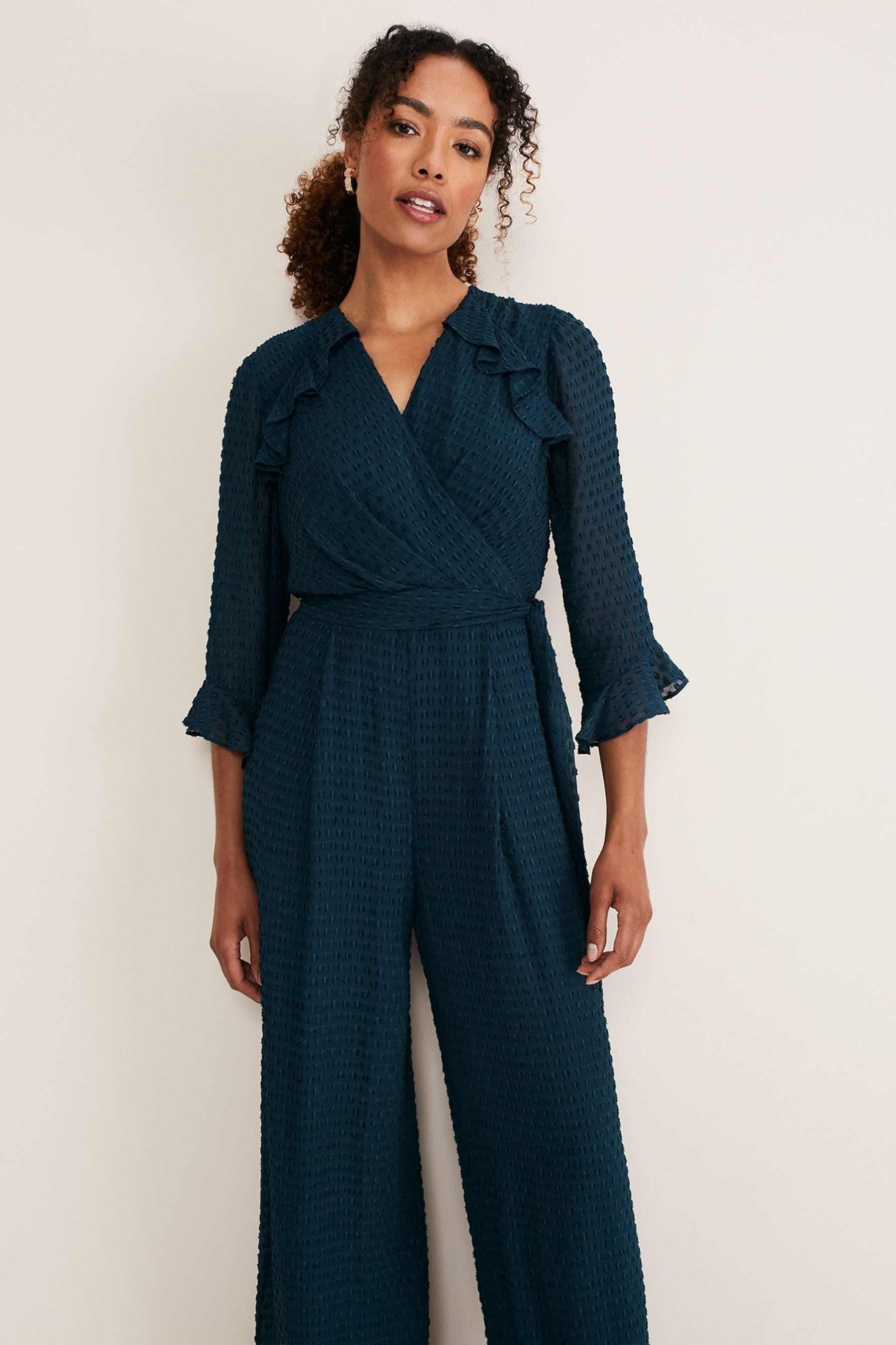 Buy Phase Eight Blue Hattie Wrap Wide Leg Jumpsuit from the Next UK ...