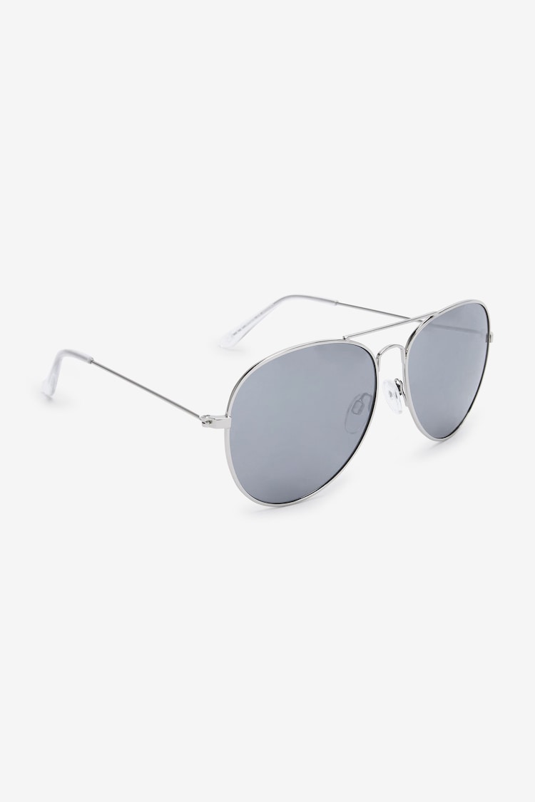 Silver Aviator Style Sunglasses - Image 1 of 1