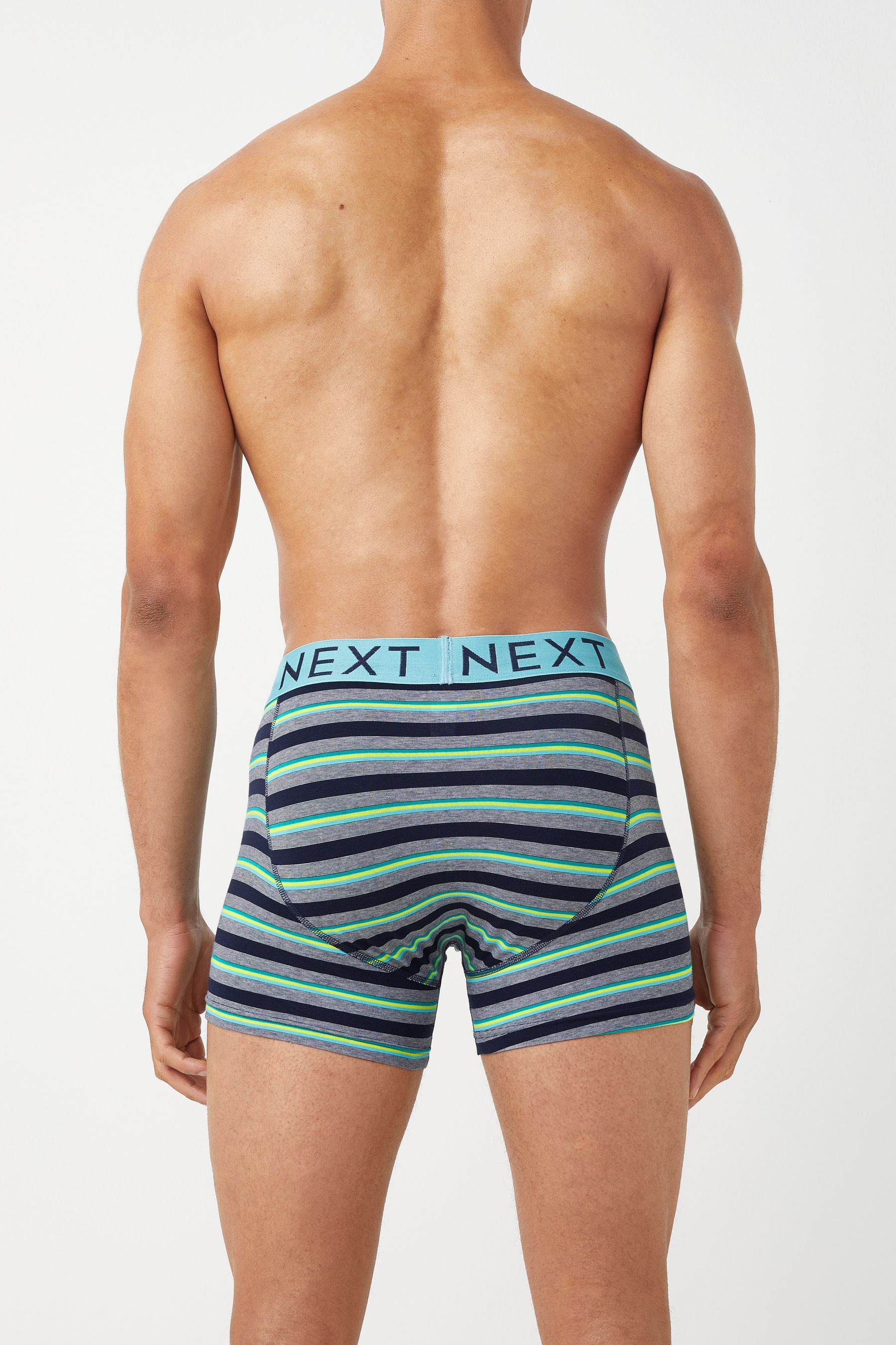 Buy Grey Bright Stripe 4 pack AFront Boxers from the Next UK online shop