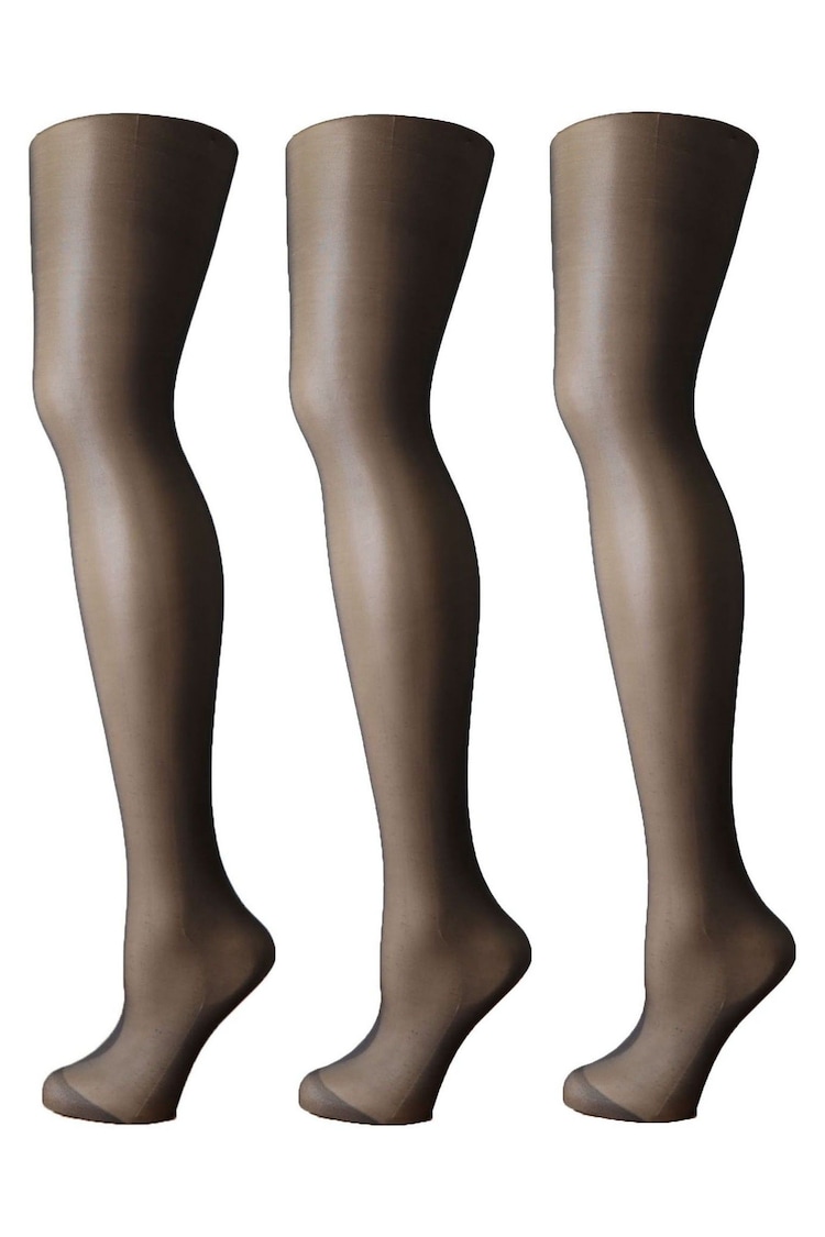 Черный - Набор из 3 нейлоновых колготок Pretty Polly 10 Denier - Изображение 1 из 1
