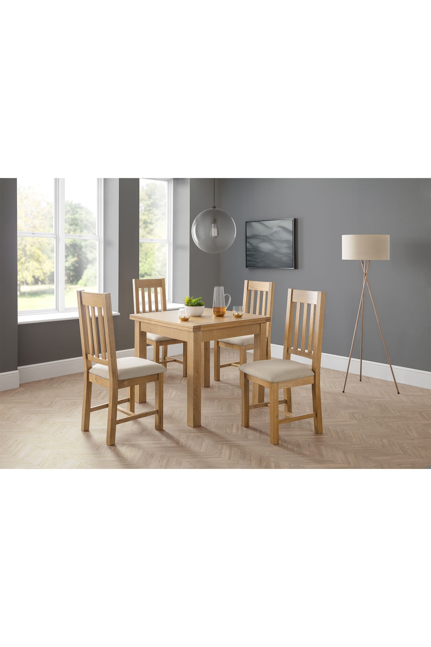 Buy Julian Bowen Brown Astoria Flip-Top 4 Seater Dining Table And ...