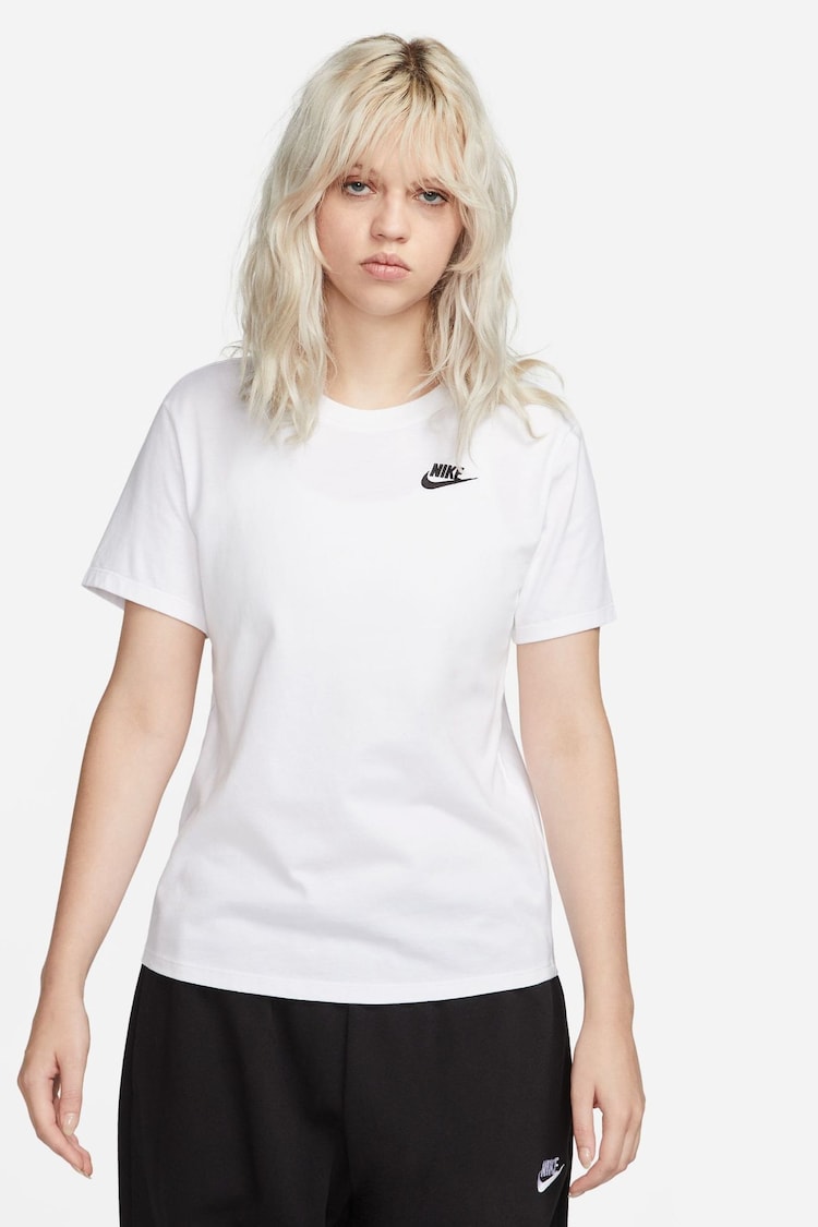 Nike White Sportswear Club Essentials T-Shirt - Image 1 of 1