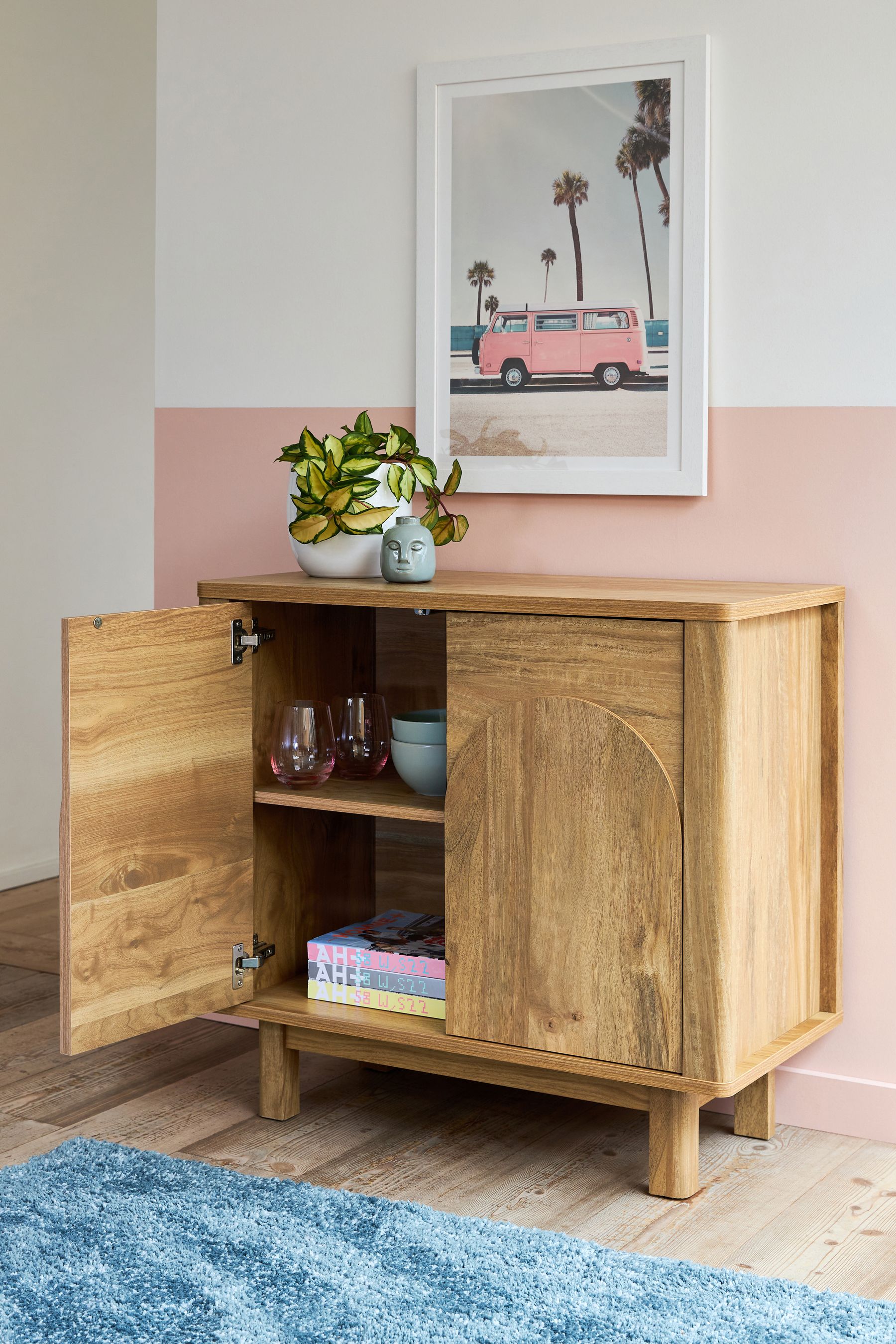 Buy Natural Arches Mango Wood Effect Small Sideboard from the Next UK