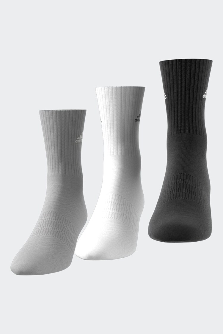 متعدد الألوان - حزمة من 3 جوارب موسدة من adidas  - صورة 1 من 1