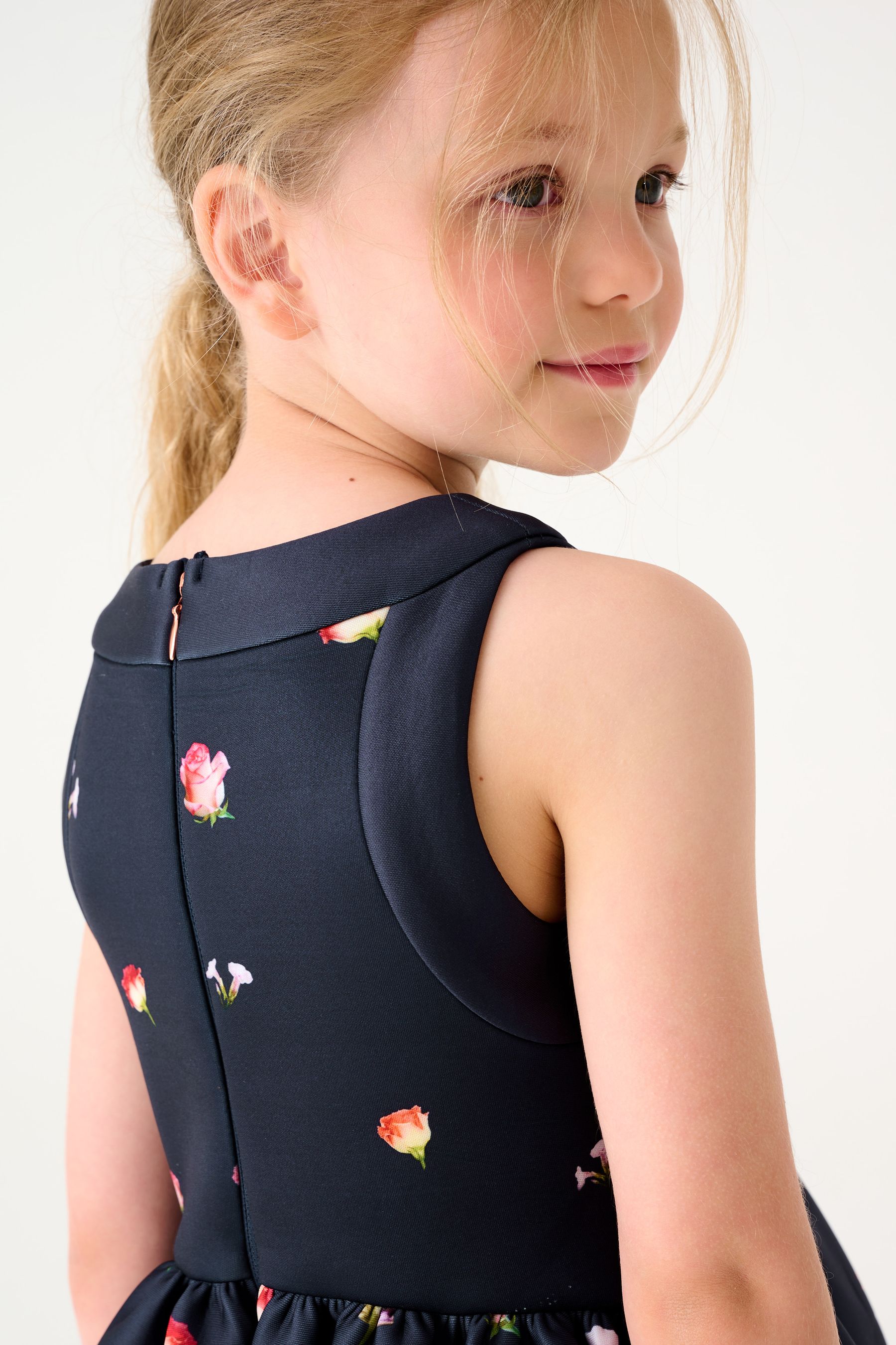 Buy Baker by Ted Baker Navy Blue Floral Scuba Dress from Next Ireland