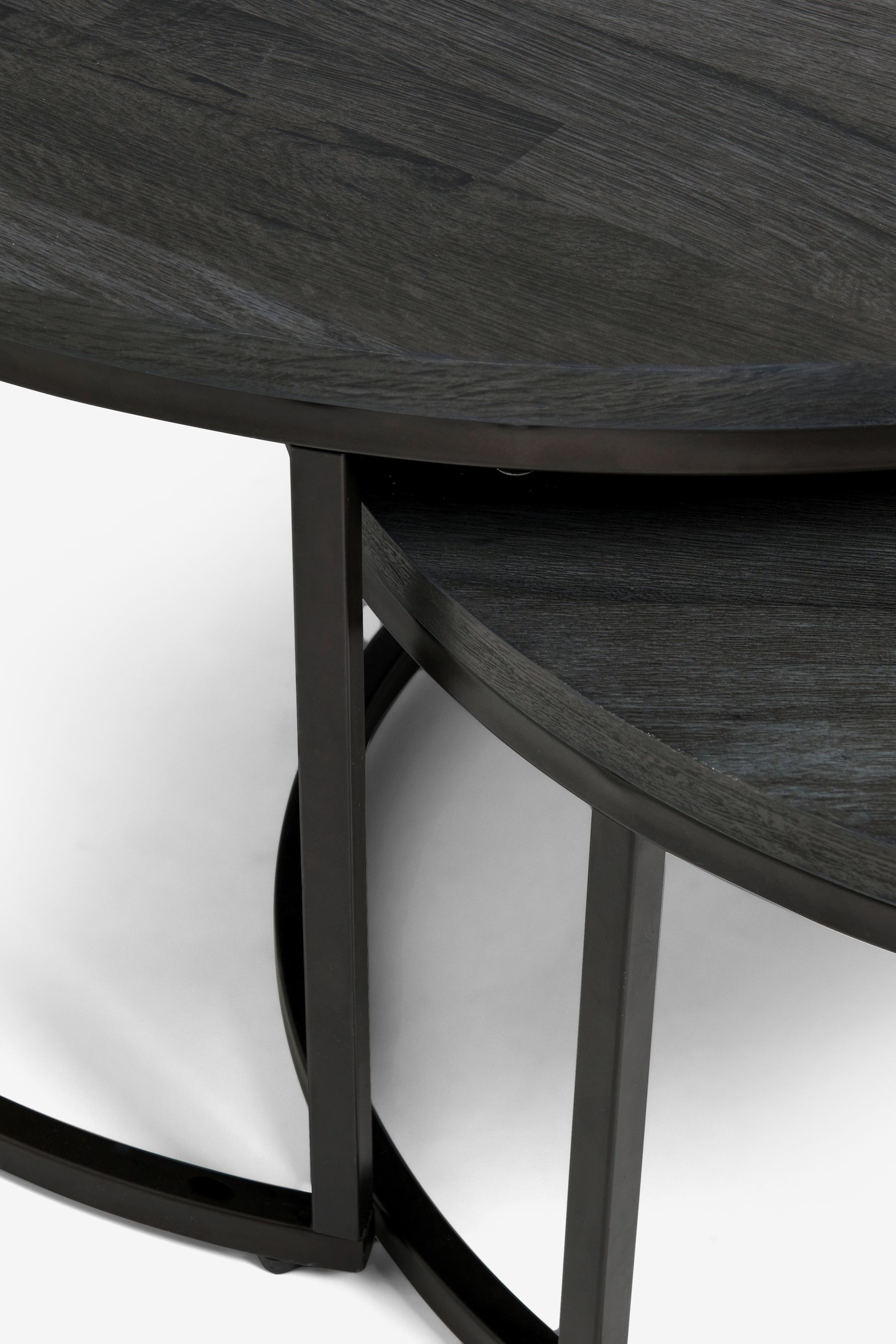 Buy Black Bronx Nest of 2, Round Coffee Table from the Next UK online shop