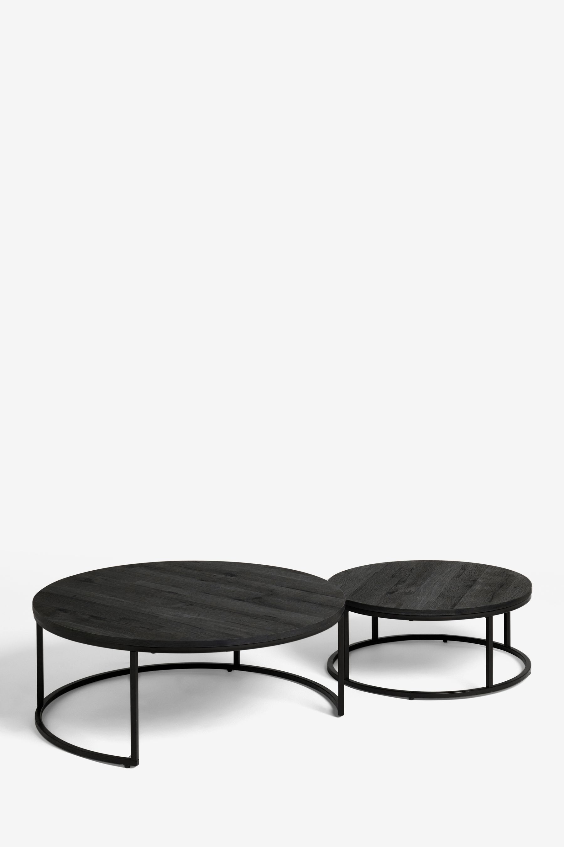 Buy Black Bronx Nest of 2, Round Coffee Table from the Next UK online shop