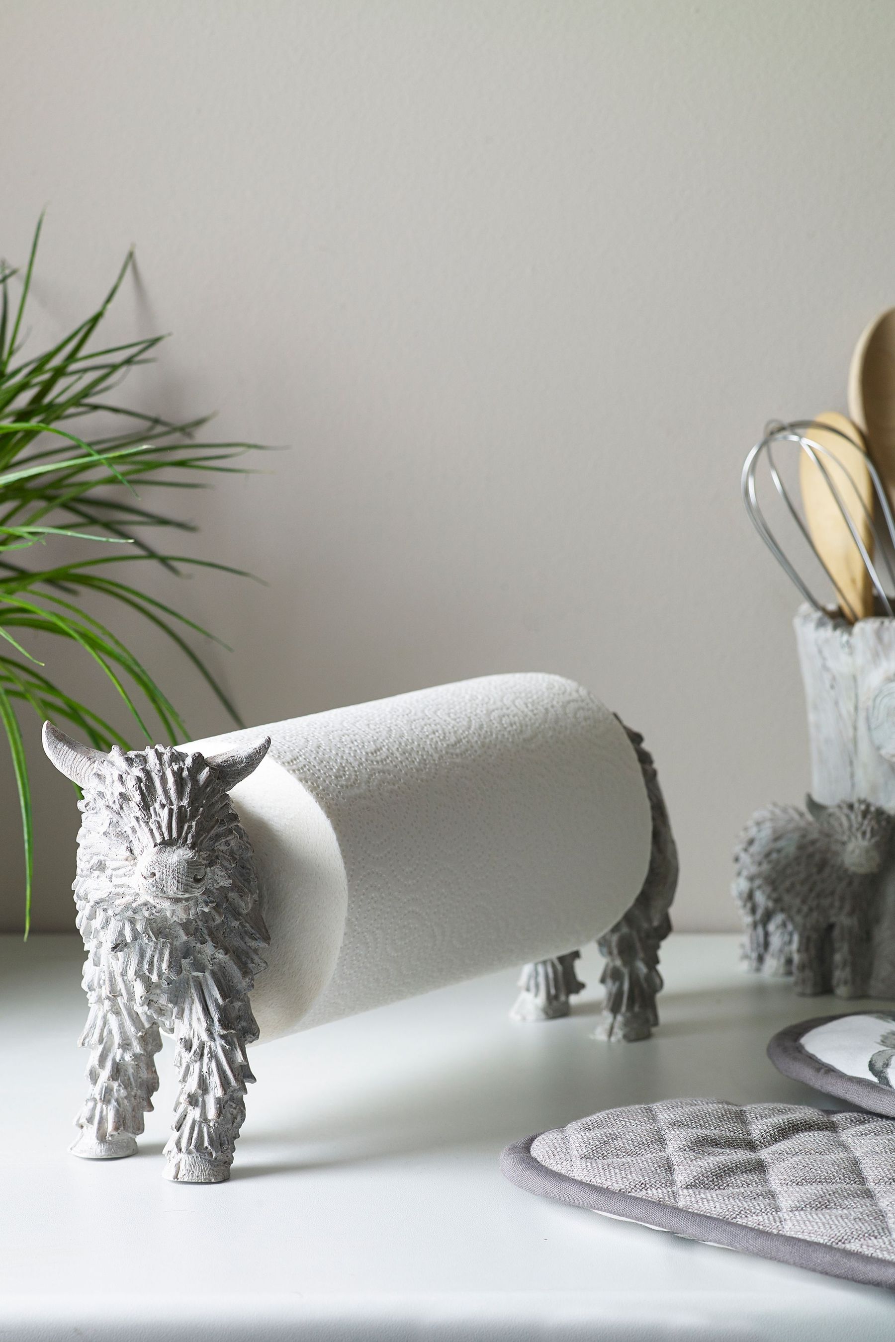 Buy Grey Hamish The Highland Cow Kitchen Roll Holder from the Next UK