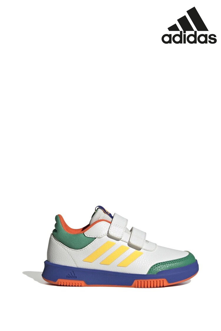 adidas White/Multi Tensaur Kids Sport Hook and Loop Trainers - Image 1 of 1