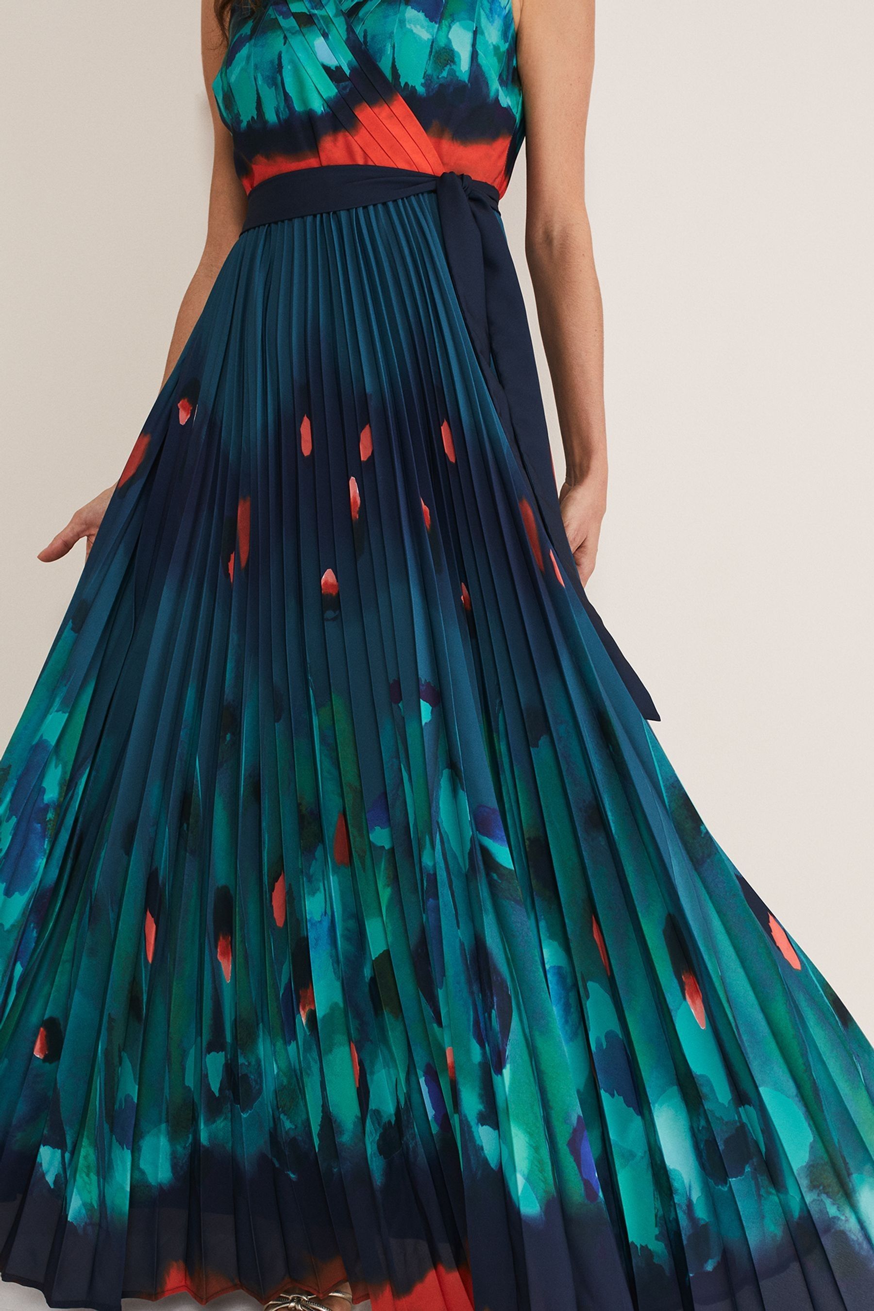 Buy Phase Eight Green Adriana Print Maxi Dress from Next Ireland