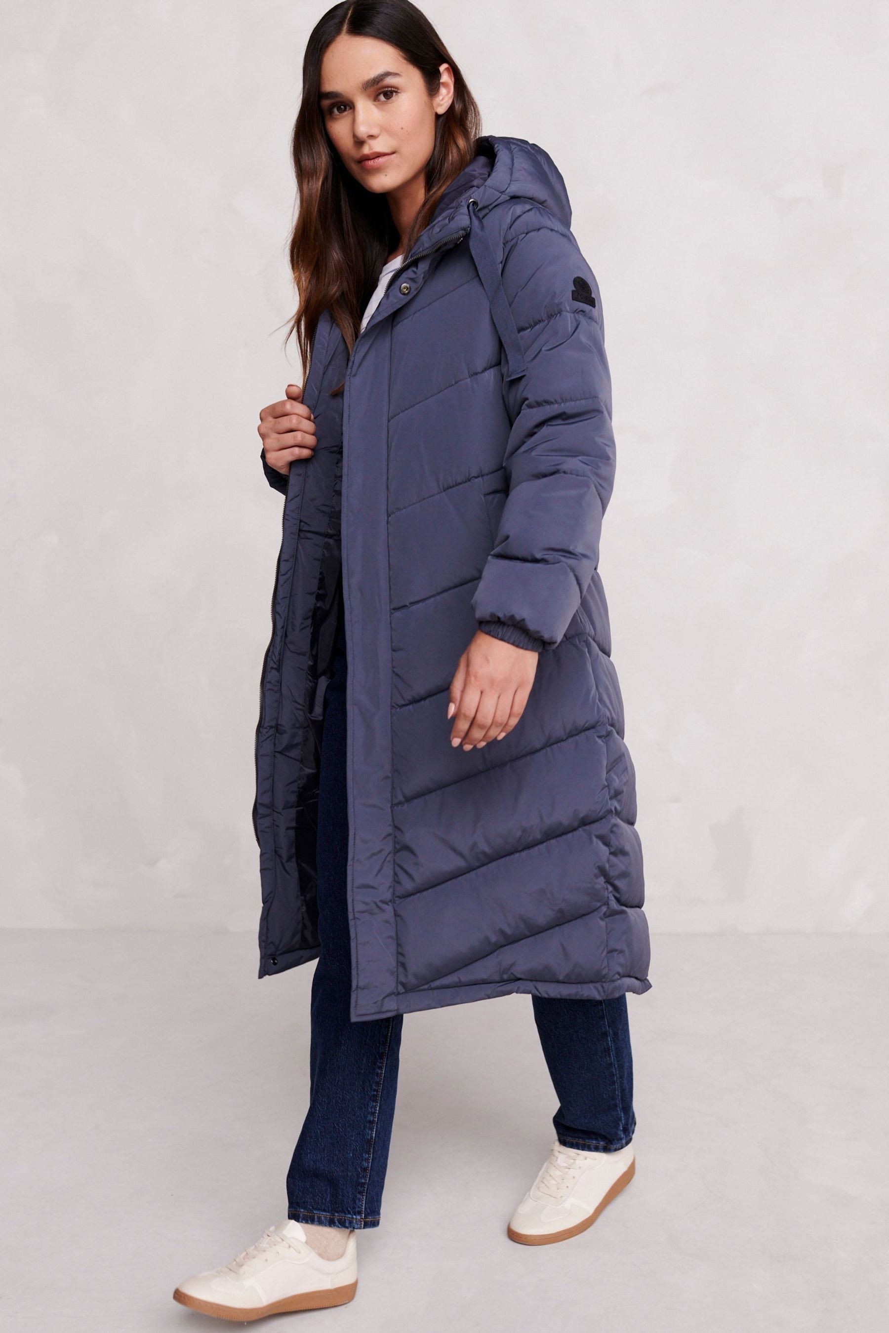 Buy Tog 24 Blue Raleigh Thermal Padded Hooded Long Coat From The UK Online Shop