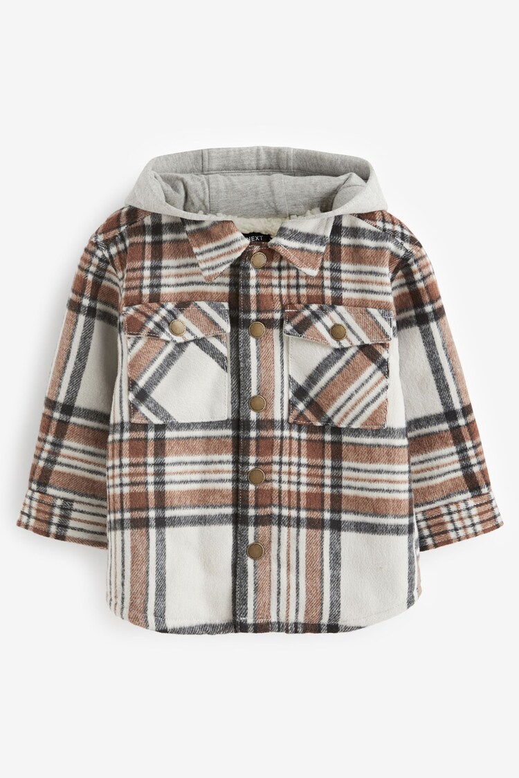Grey Check Hooded Shacket (3mths-7yrs) - Image 1 of 1