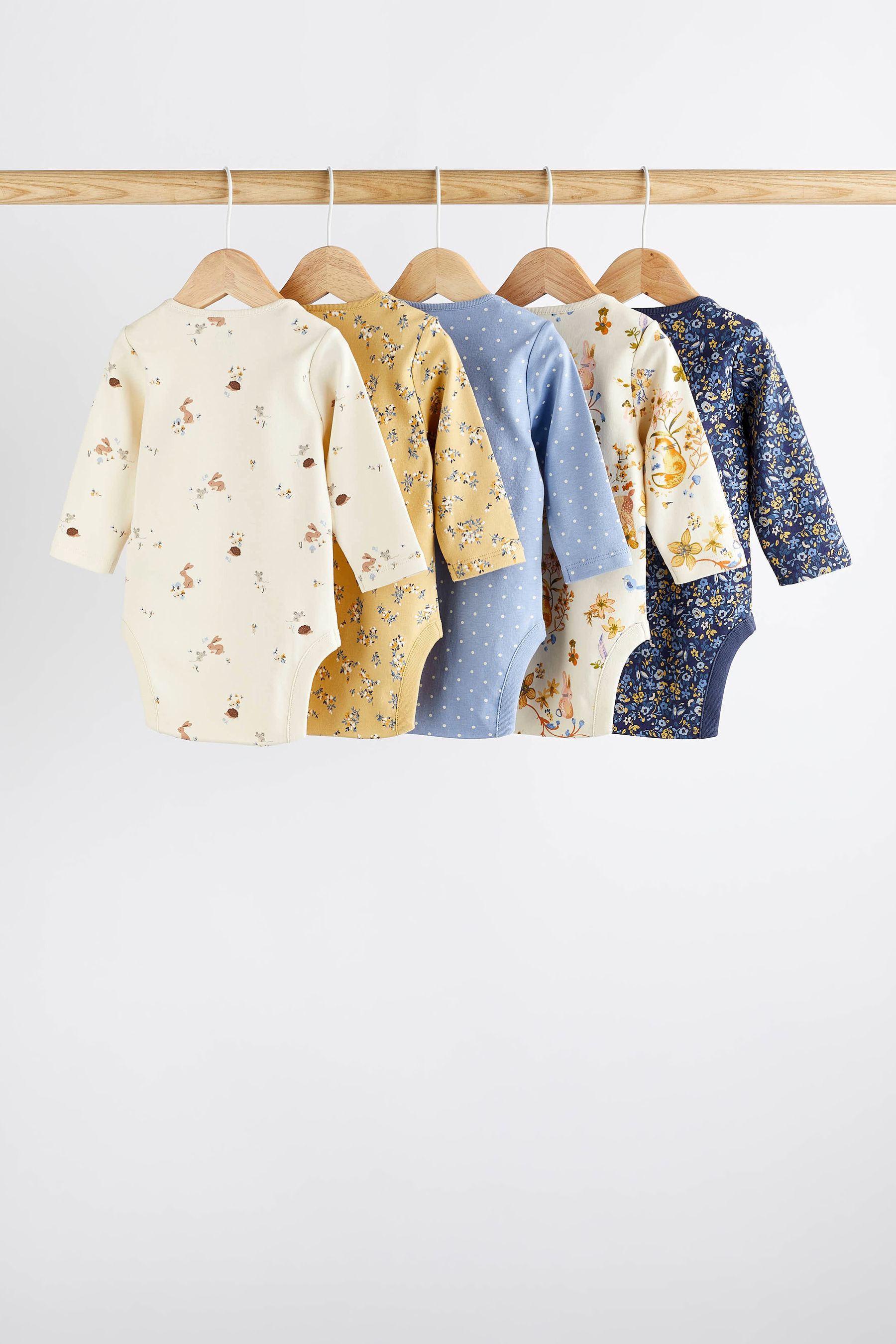 Buy Baby Long Sleeve Bodysuits 5 Pack from Next USA