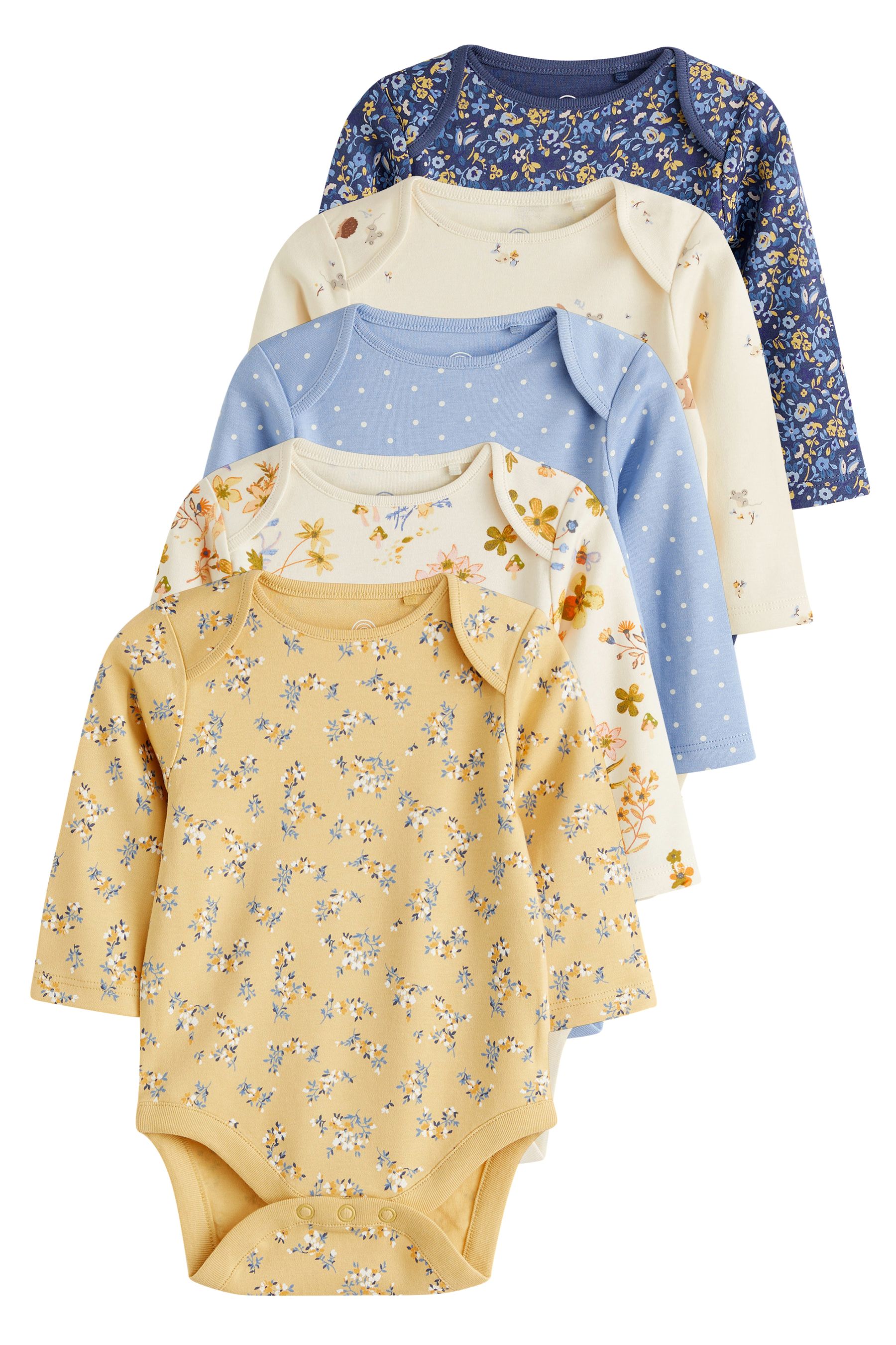 Buy Baby Long Sleeve Bodysuits 5 Pack from Next USA