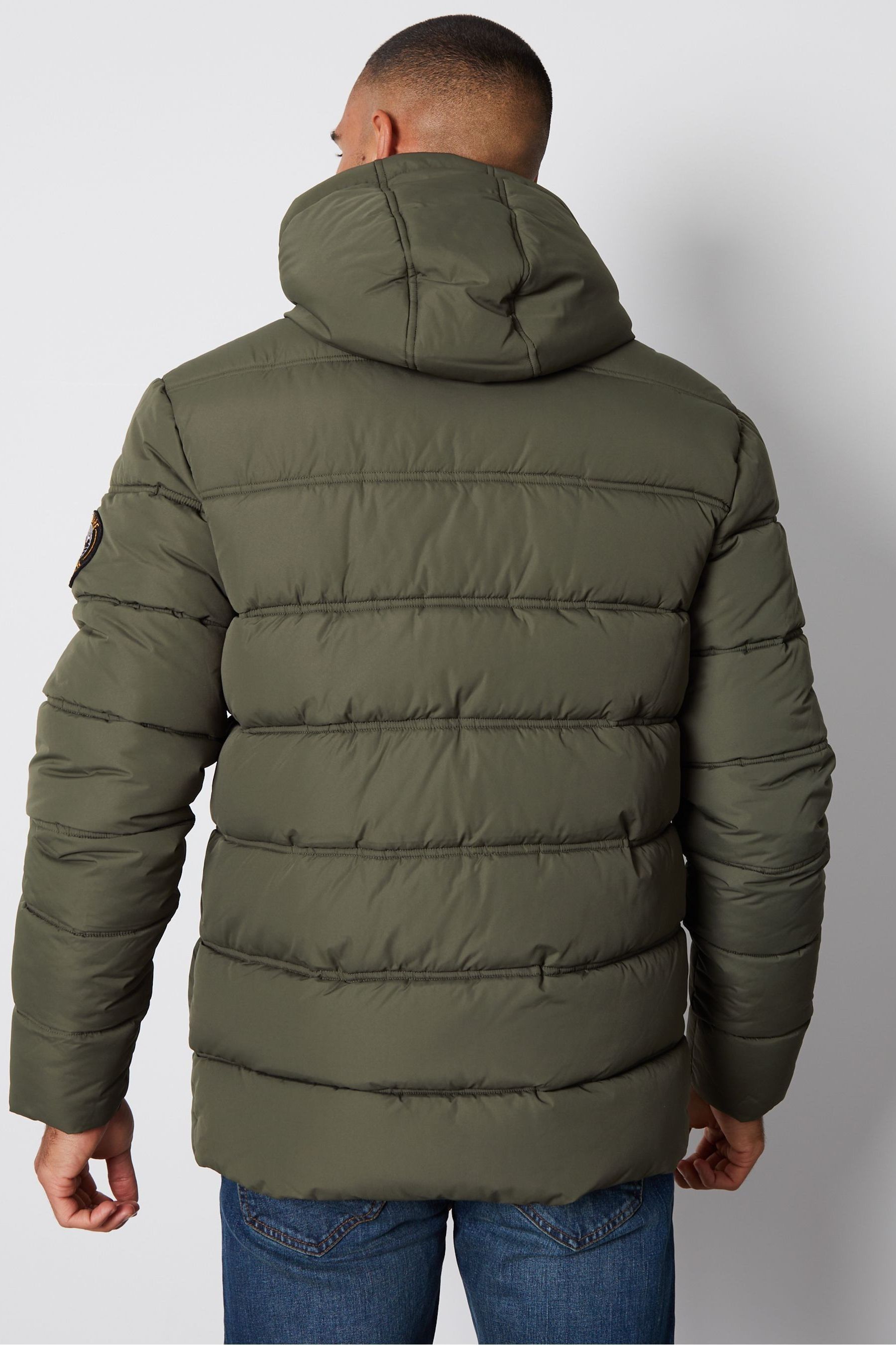 Buy Threadbare Hooded Puffer Mock Layer Jacket from Next Ireland