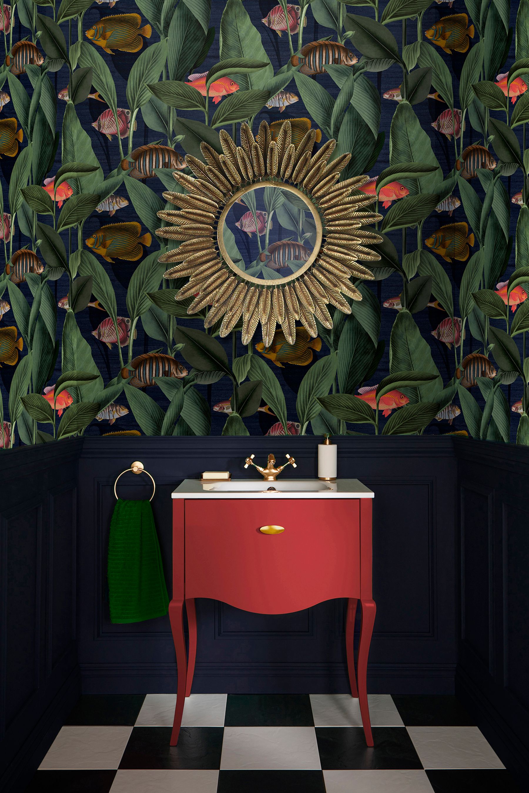 Buy Graham & Brown Green Aquarium Deep Sea Wallpaper from the Next UK