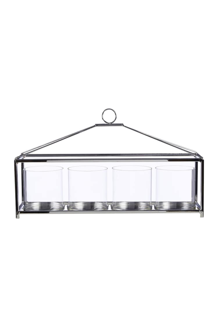 Fifty Five South Silver 4 Hurricane Candle Holder - Image 1 of 1