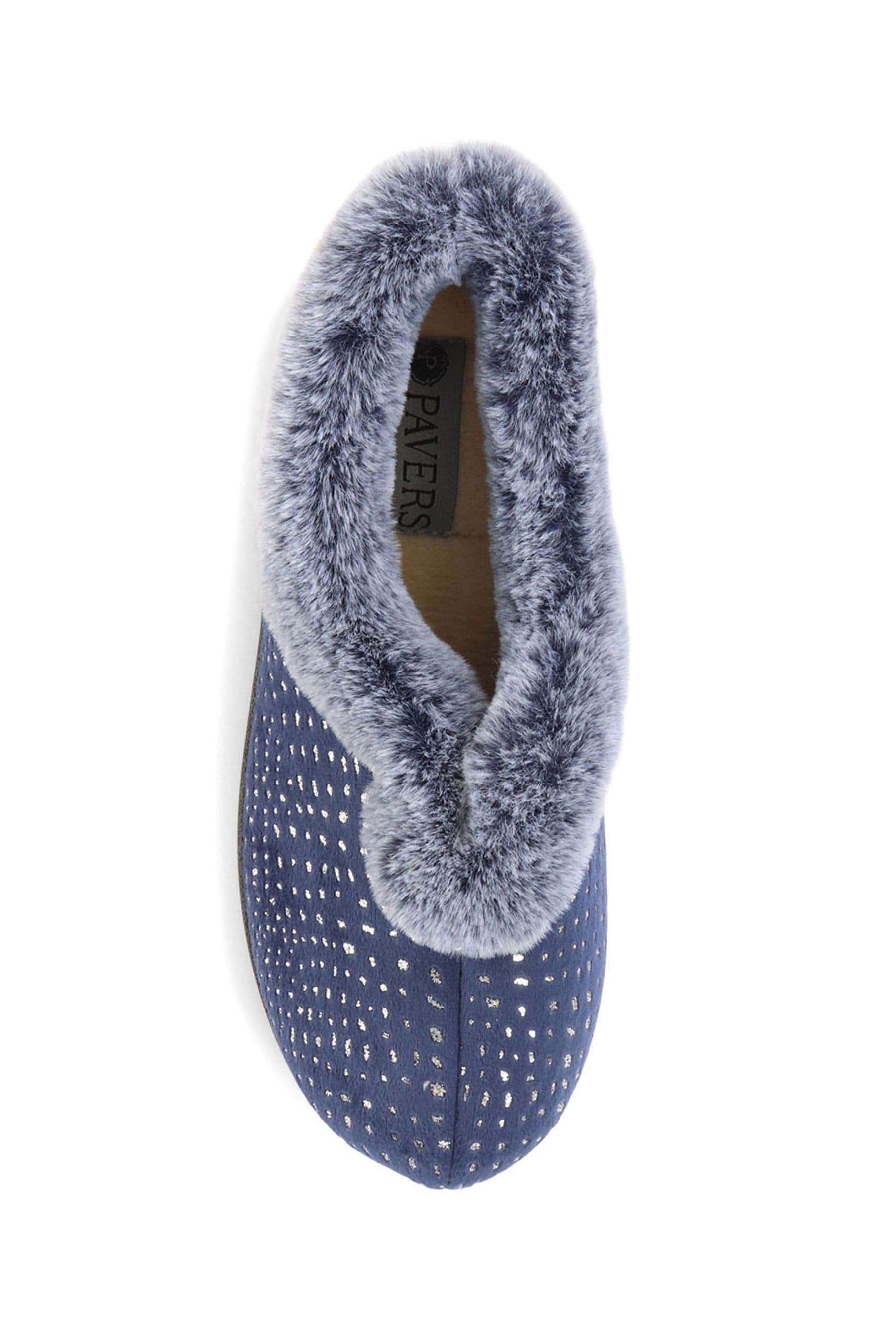 Buy Pavers Grey Wide Fit Full Slippers from the Next UK online shop