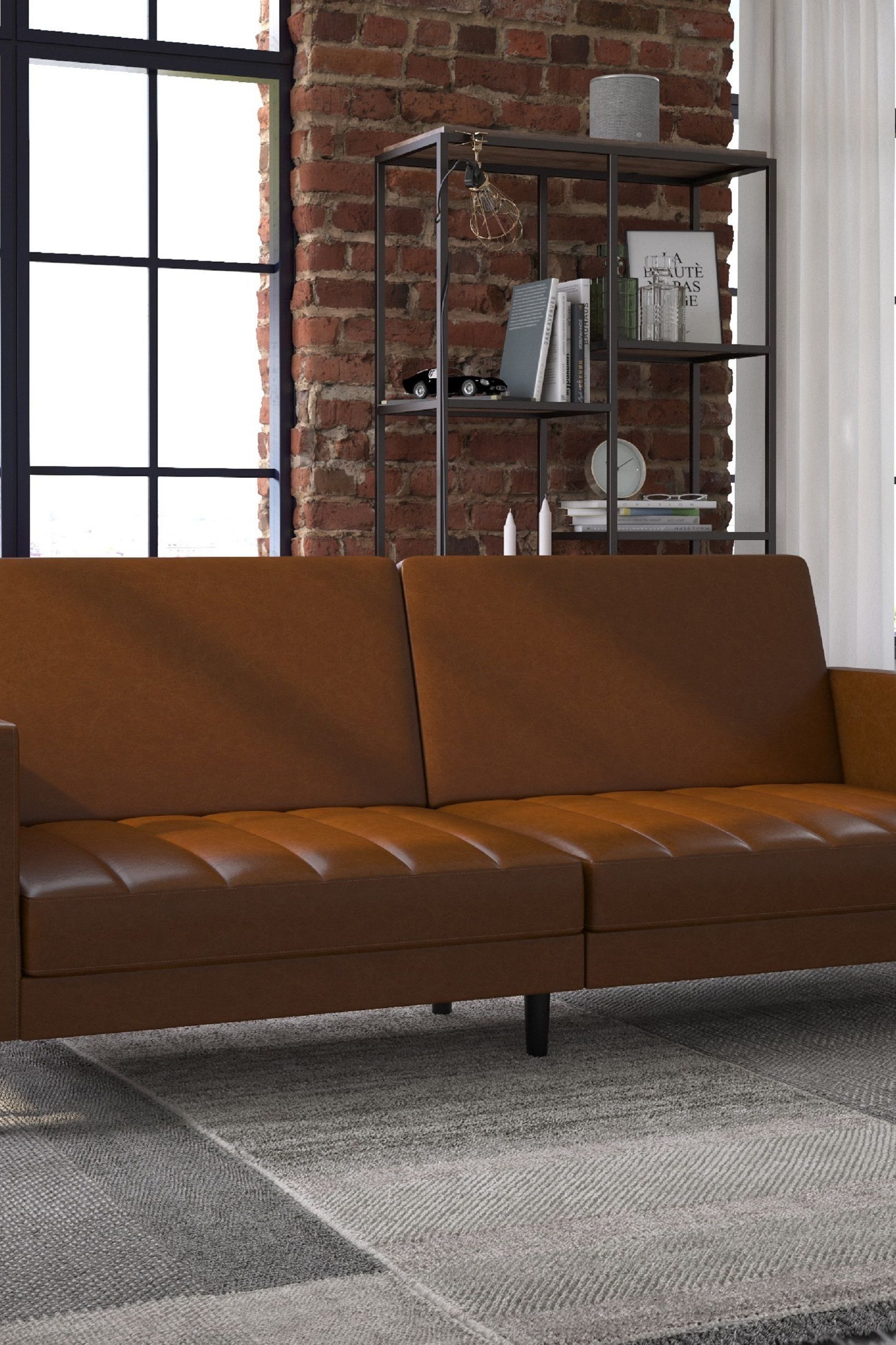 Buy Dorel Home Europe Liam Faux Leather Futon from the Laura Ashley