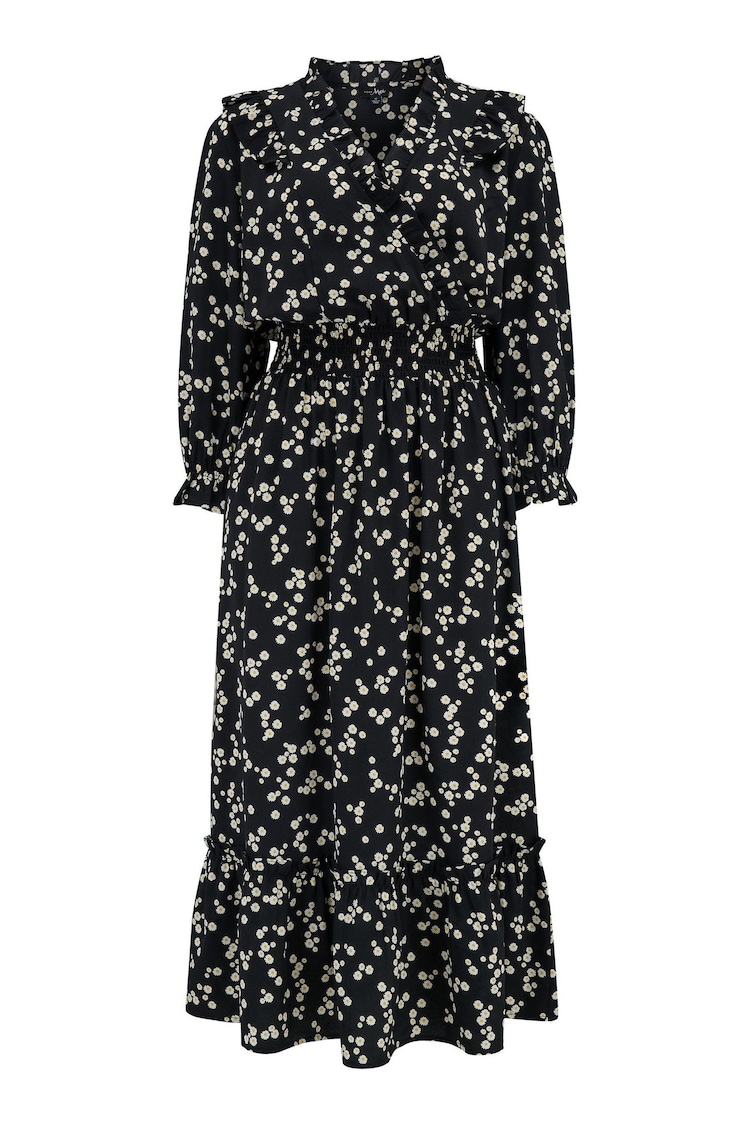 Pour Moi Black Daisy Print Maggie Dress - Image 1 of 1