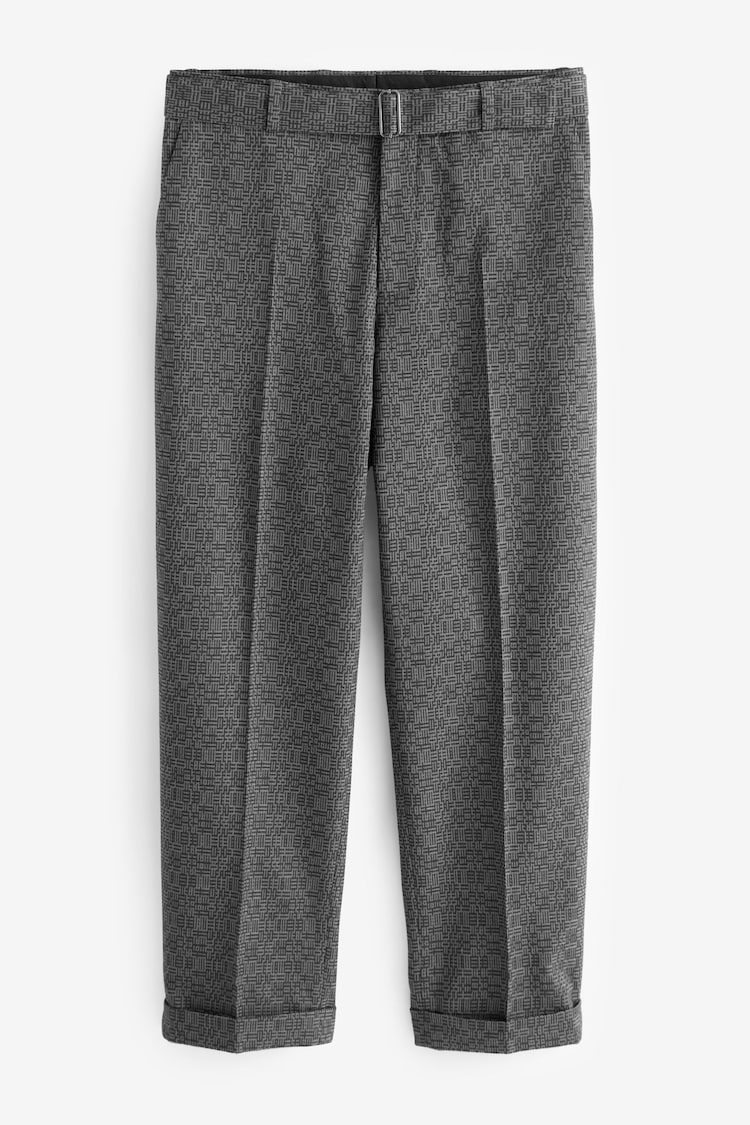 Grey EDIT Oversized Check Suit Trousers - Image 1 of 1