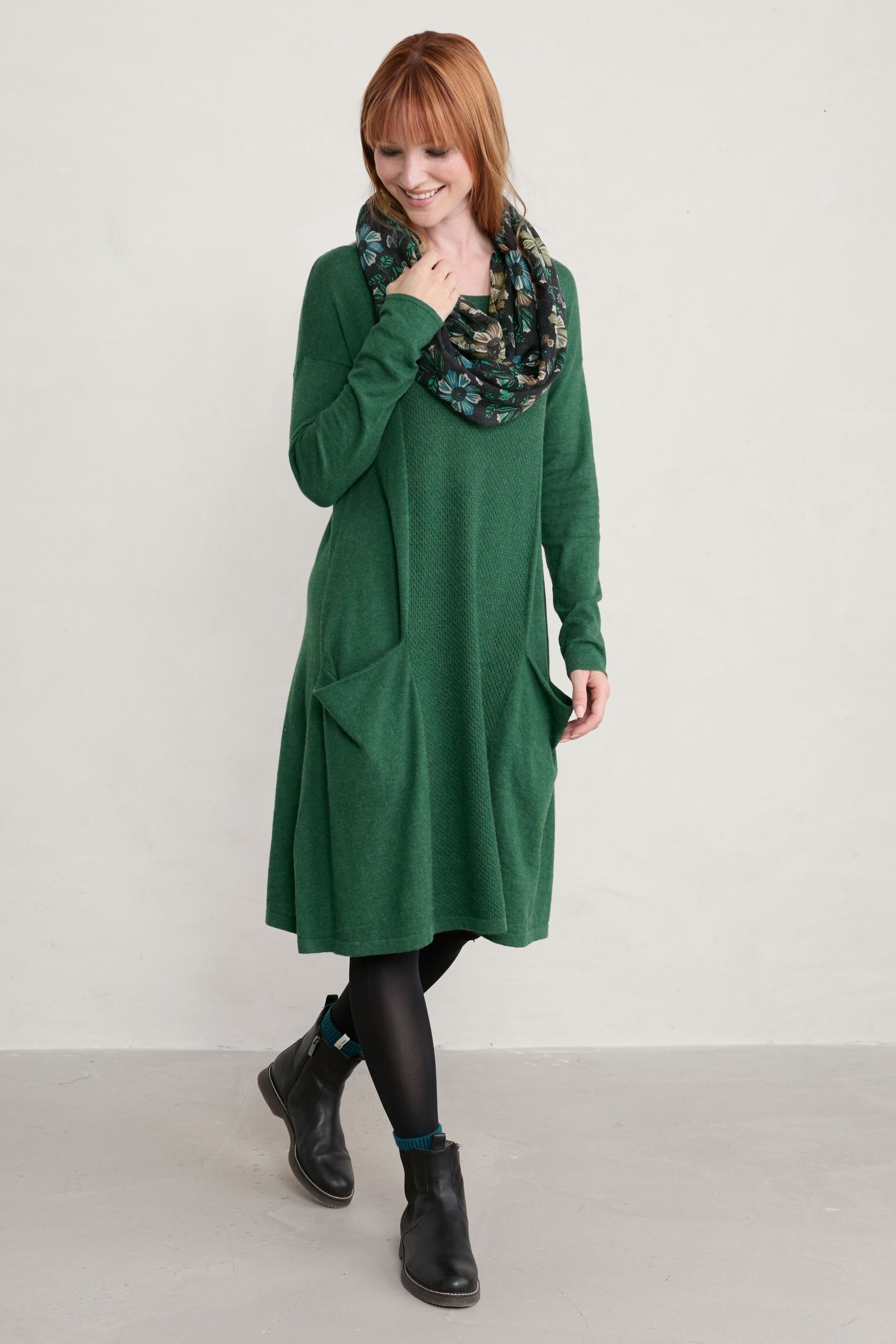 Buy Seasalt Cornwall Green Heartfelt Dress from Next Ireland