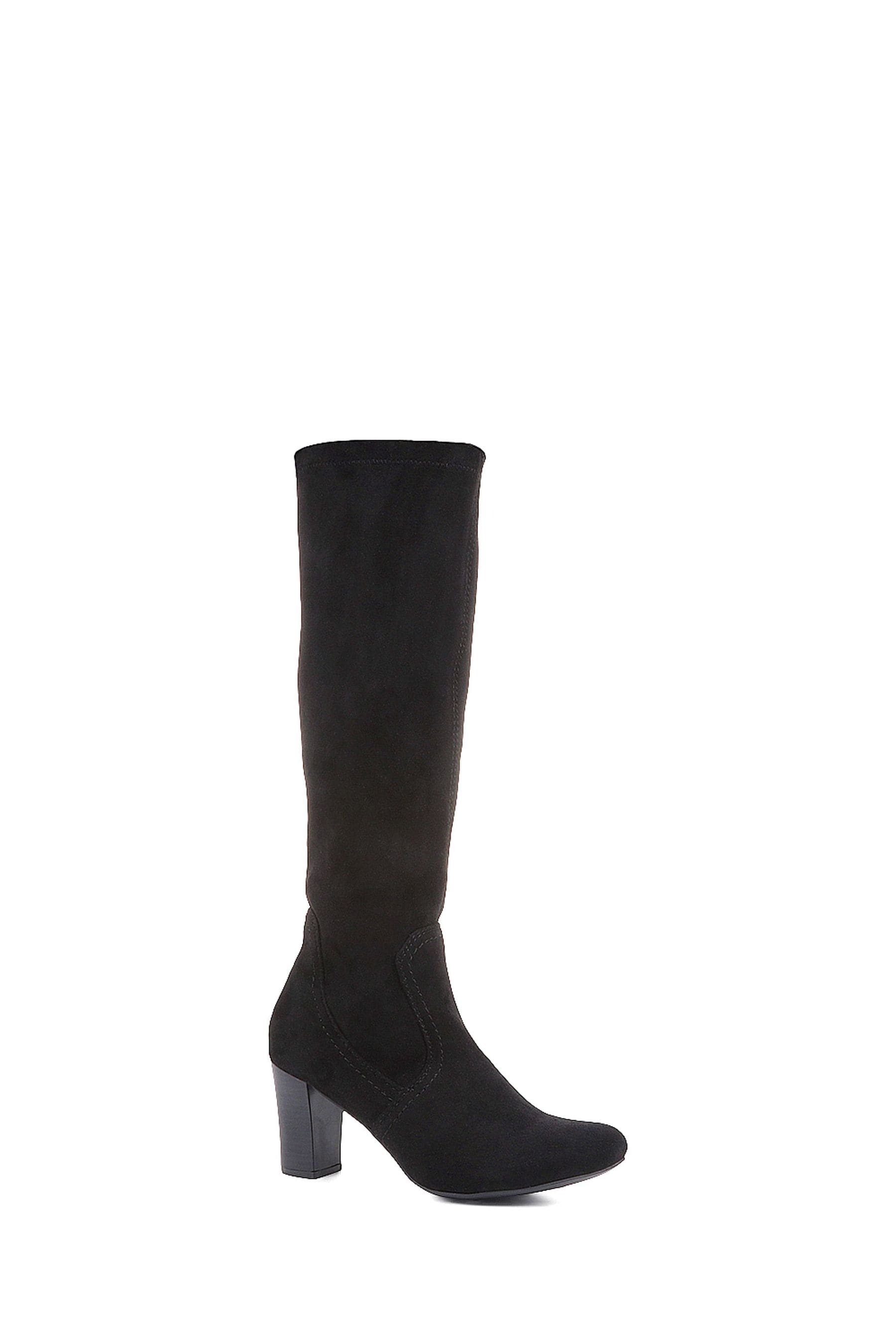 Buy Pavers Knee High Heeled Black Sock Boots from the Next UK online shop