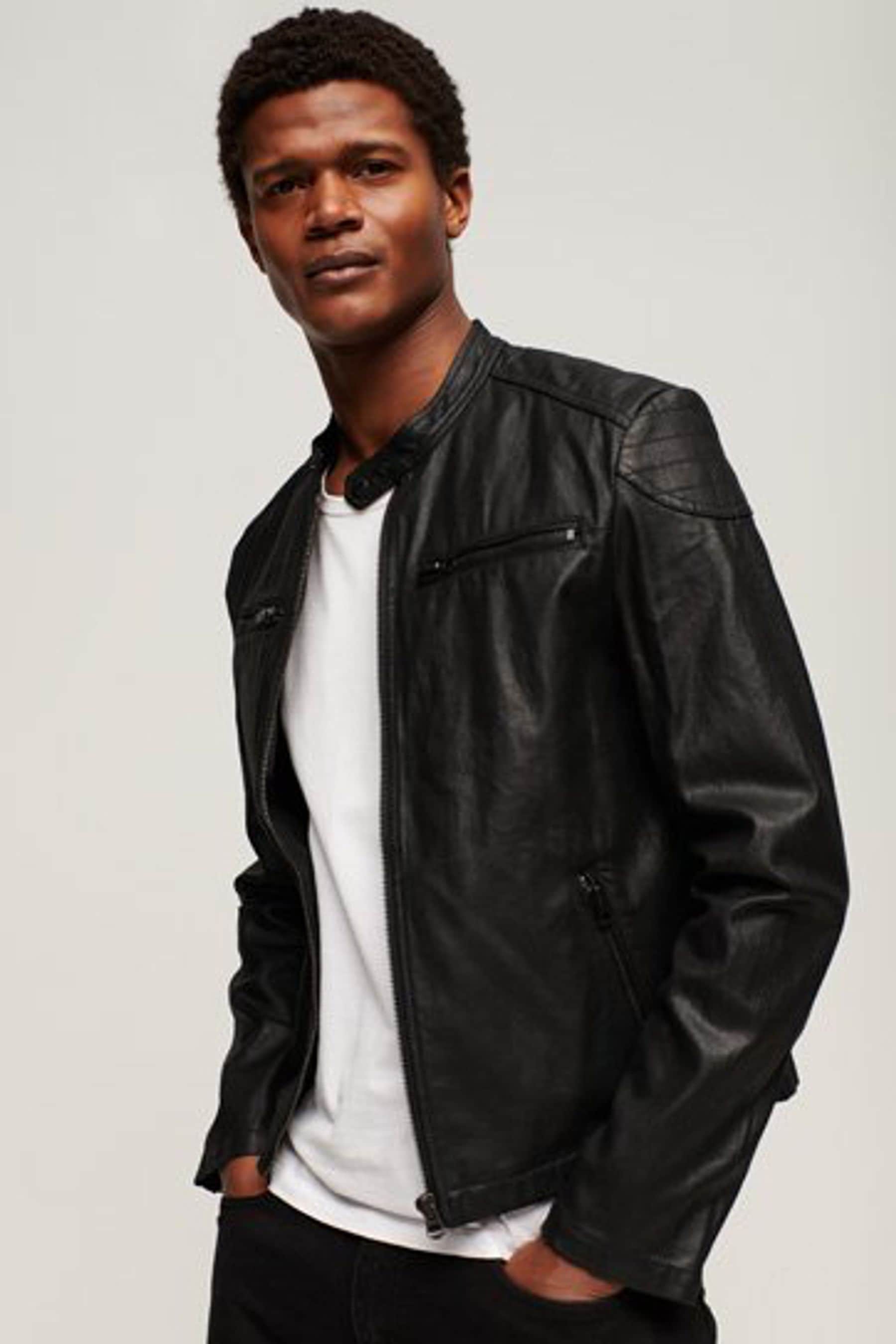Superdry black denim jacket new arrivals