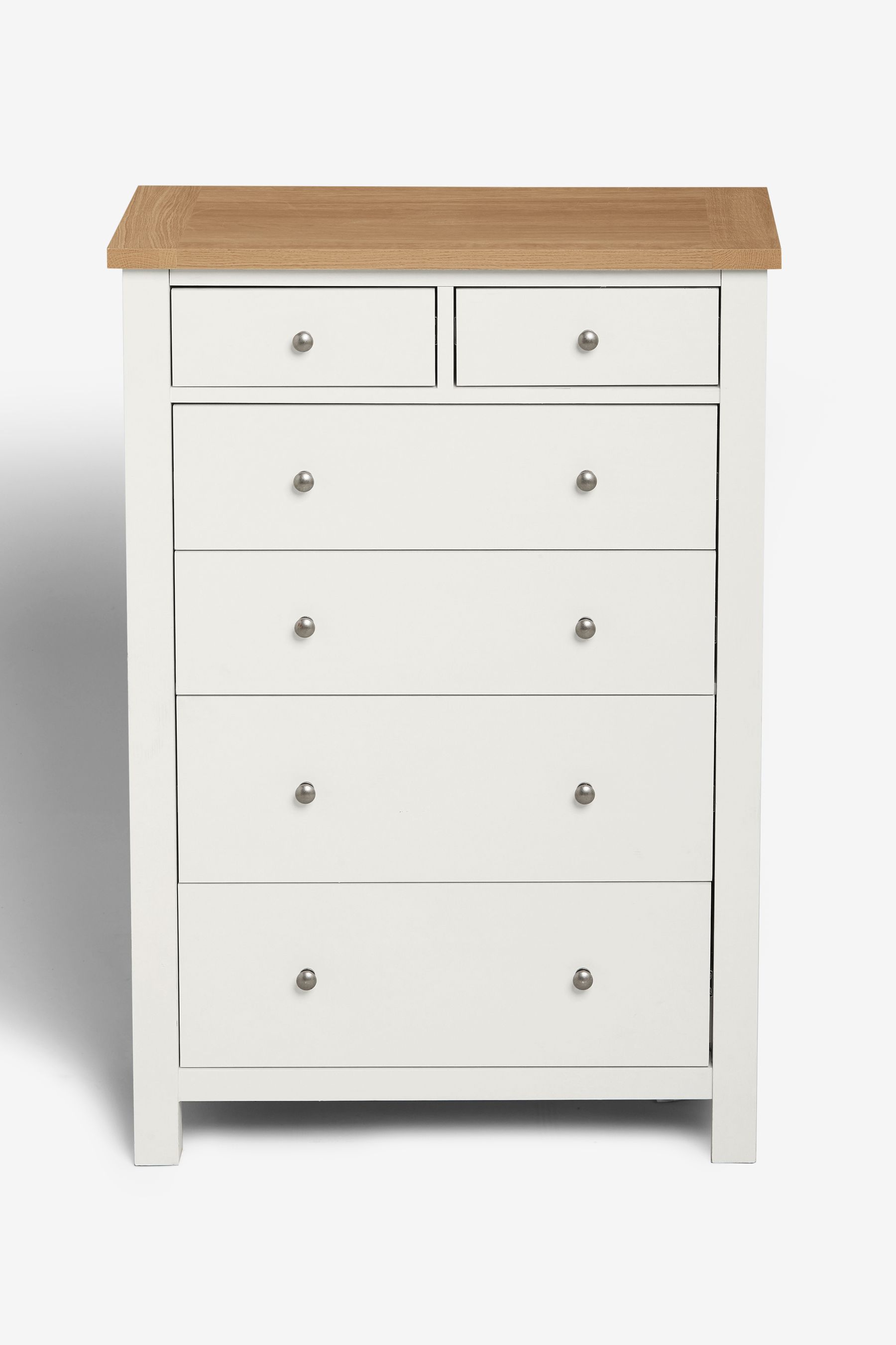 Buy Chalk White Malvern Paint Effect 6 Drawer Chest of Drawers from the