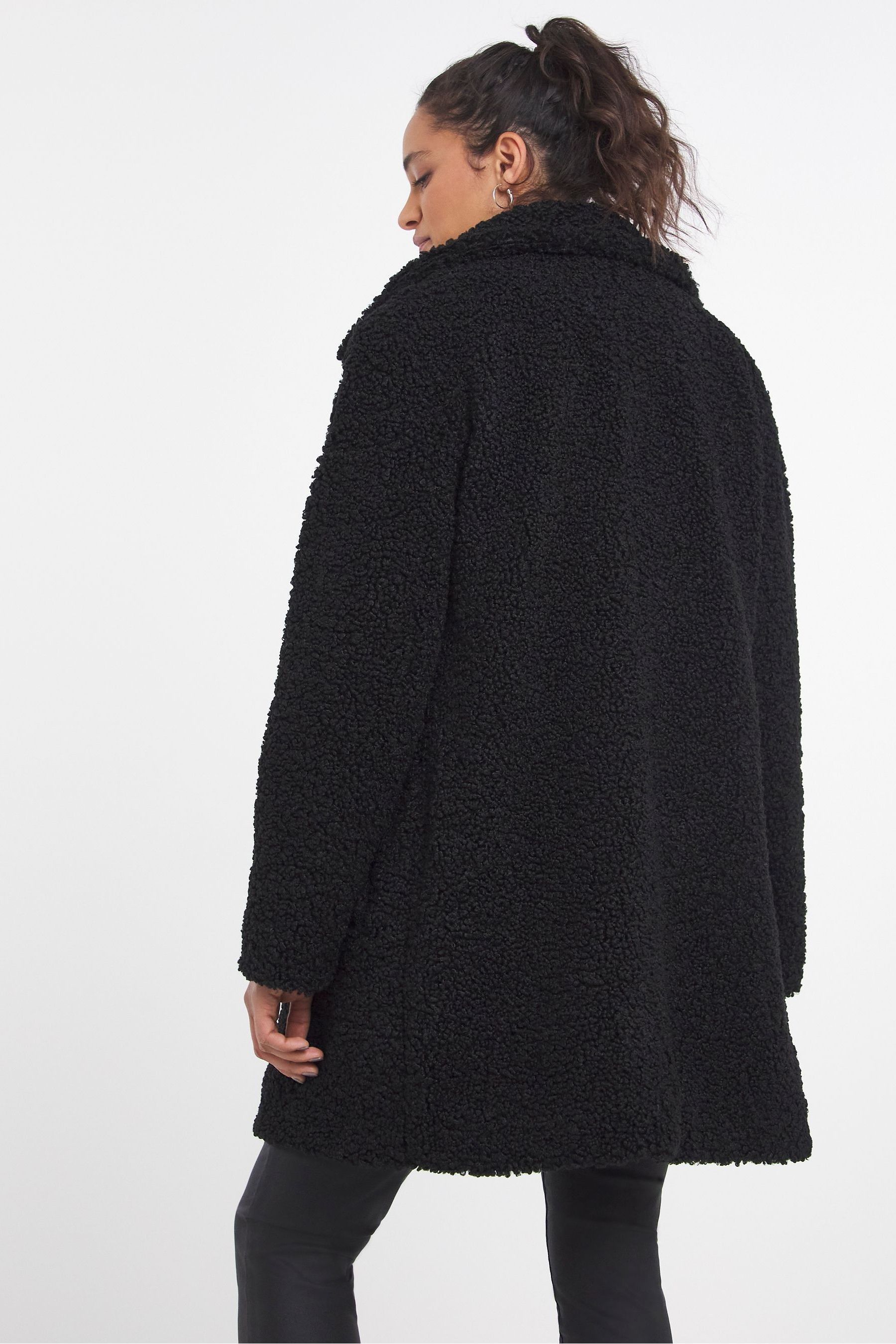 Buy JD Williams Teddy Faux Fur Black Coat from Next Ireland