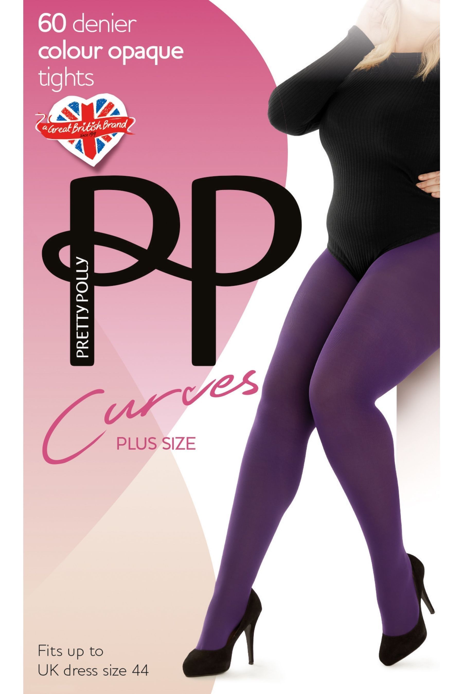 Buy Pretty Polly 2 Pack 60 Denier Curves Plush Opaque Tights from the