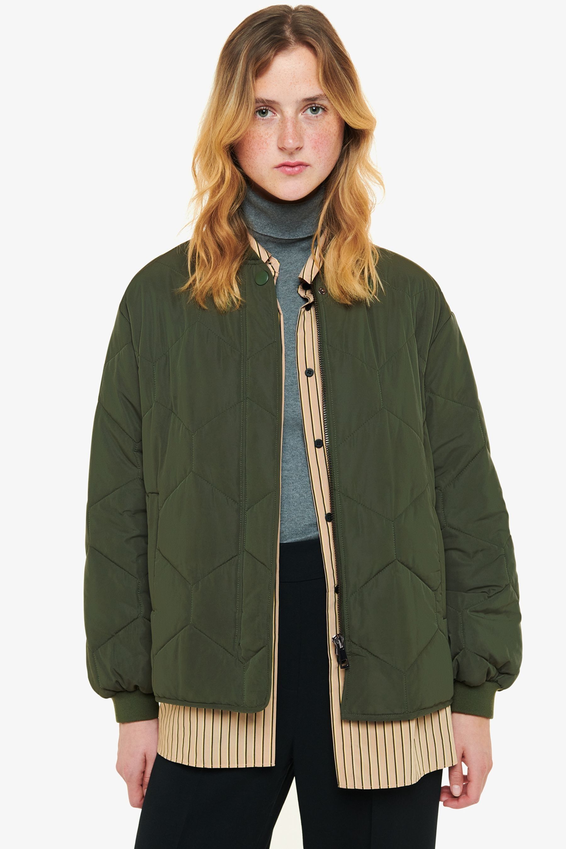 Buy Whistles Green Ida Short Quilted Coat from the Next UK online shop
