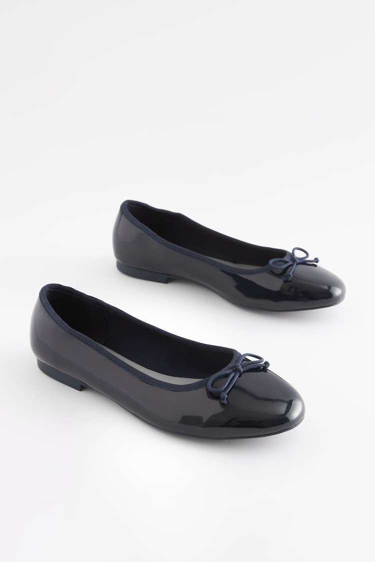 Navy Blue Extra Wide Fit Forever Comfort® Ballerinas Shoes - Image 1 of 1