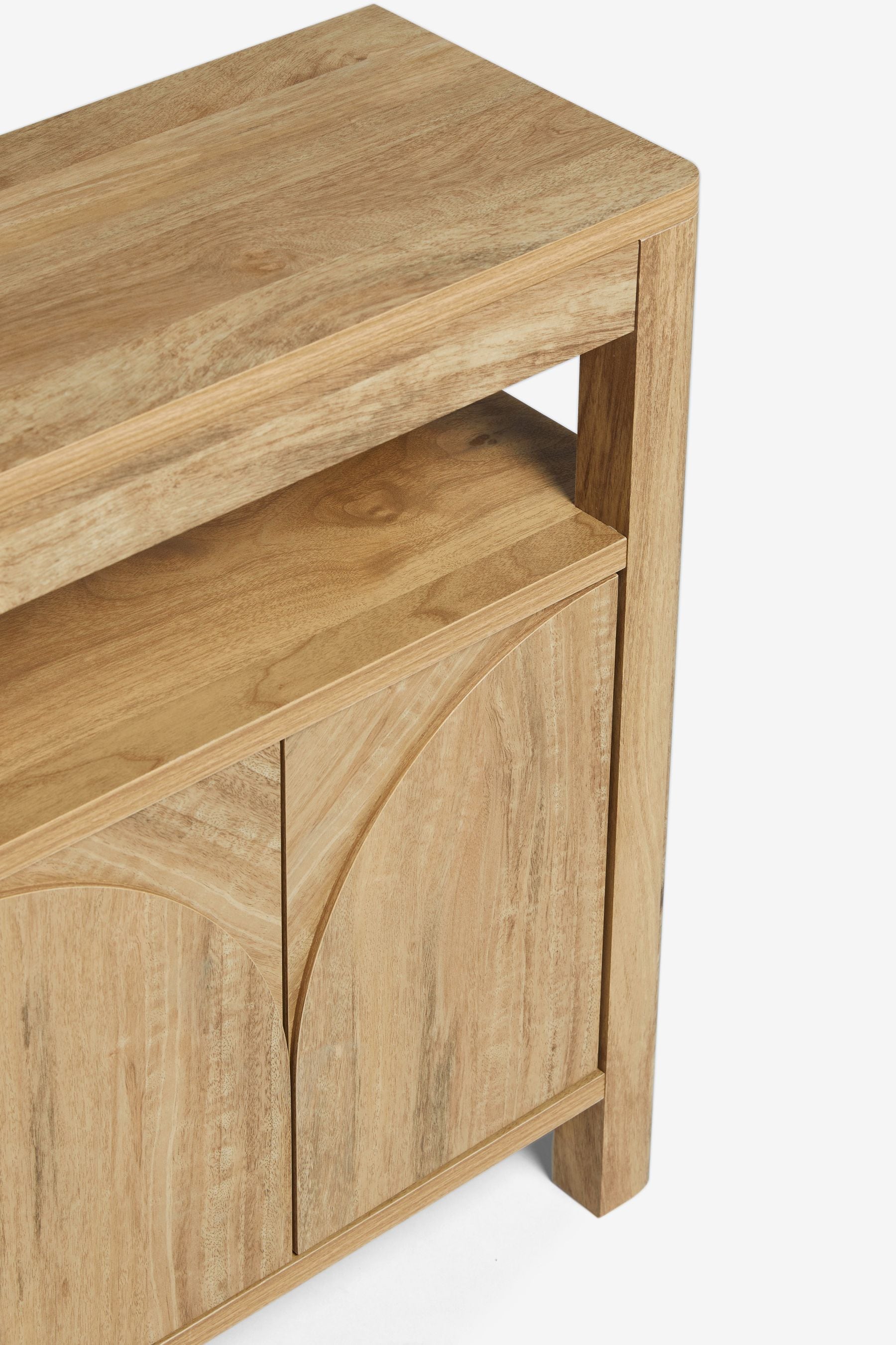 Buy Natural Arches Mango Wood Effect Storage Side Table from the Next