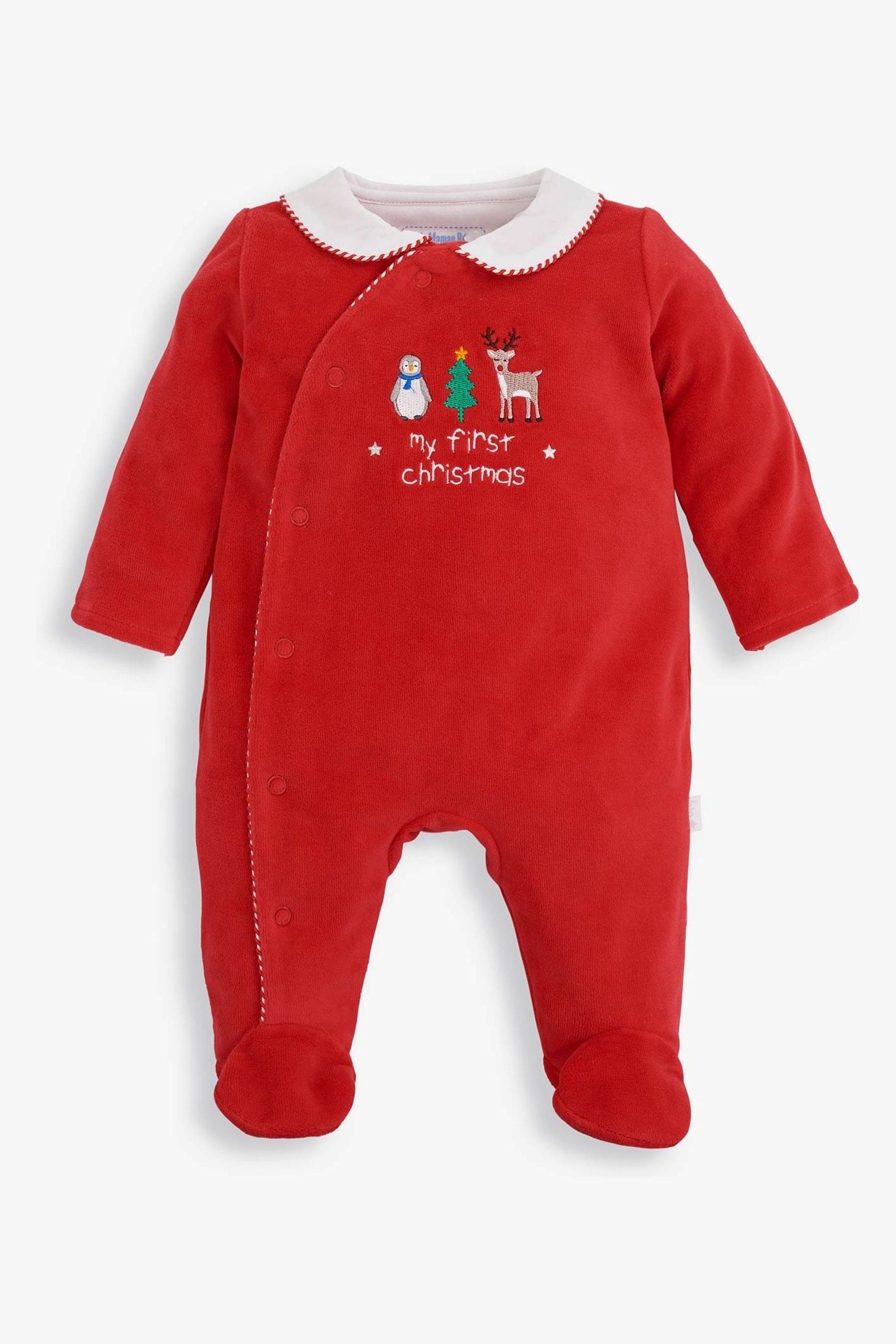 Buy JoJo Maman Bébé Red My First Christmas Baby Sleepsuit from Next Ireland