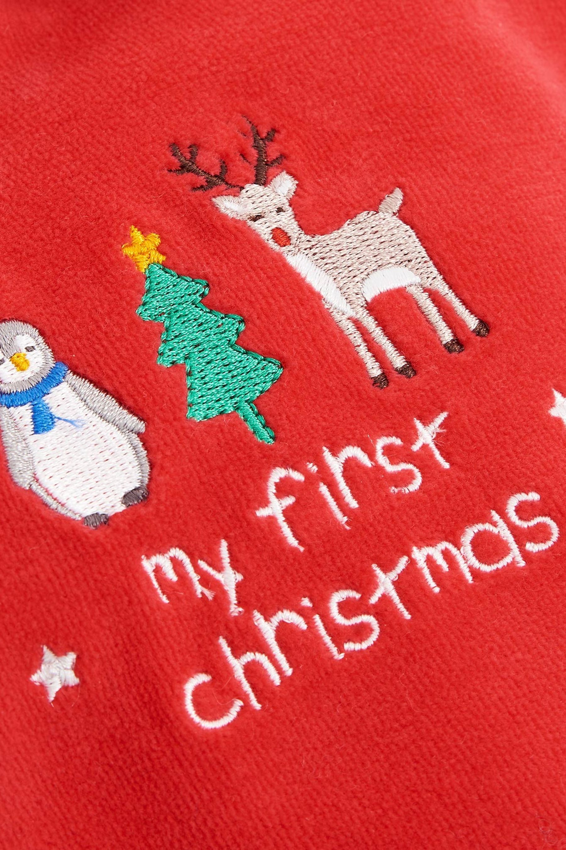 Buy JoJo Maman Bébé Red My First Christmas Baby Sleepsuit from the Next