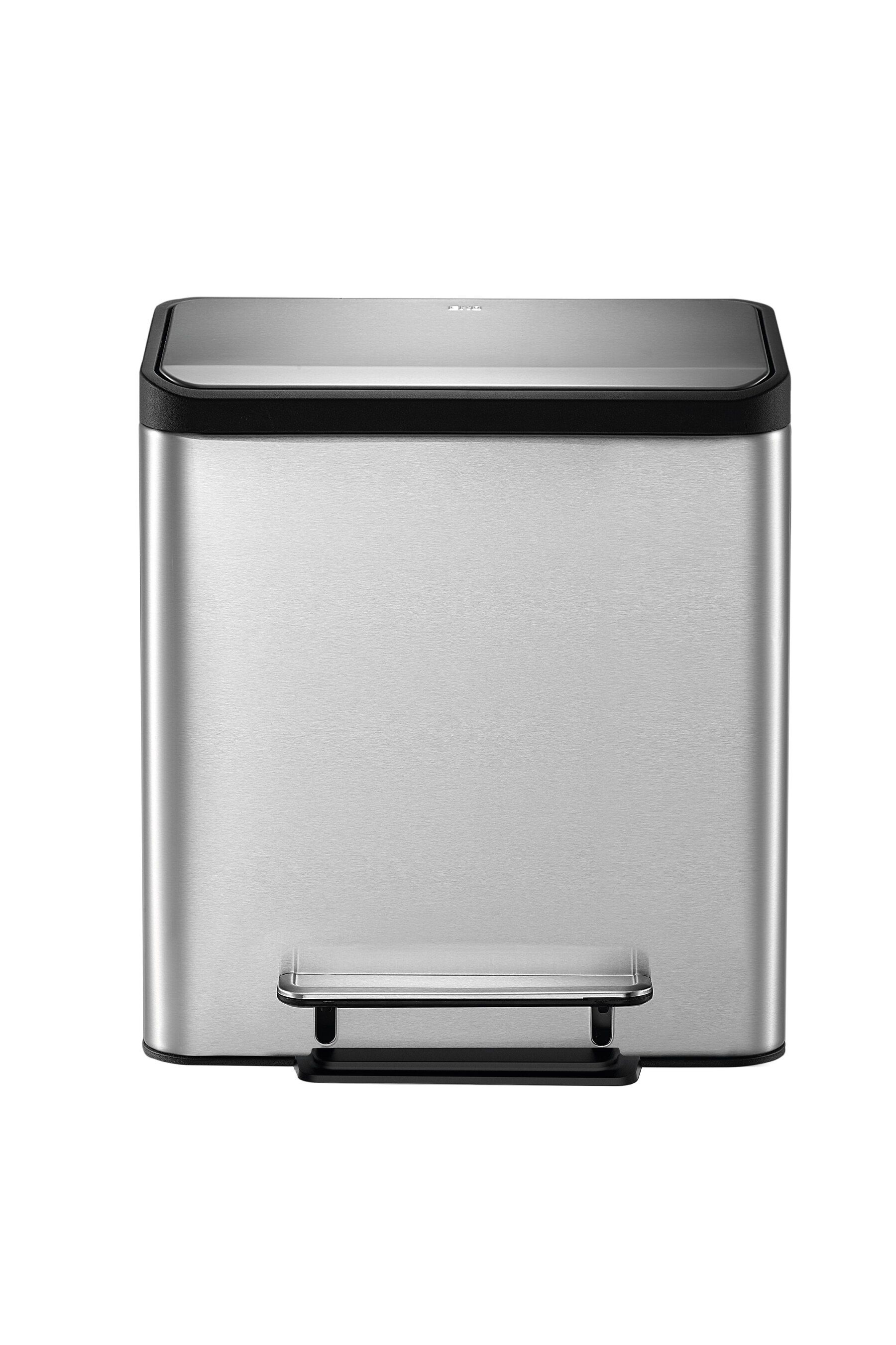 Buy EKO Silver Stainless Steel Recycling 15+15 Litres Bin from the Next