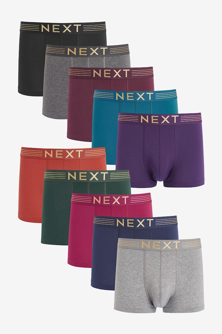 Rich Colour 10 pack Hipster Boxers 10 Pack - Image 1 of 1