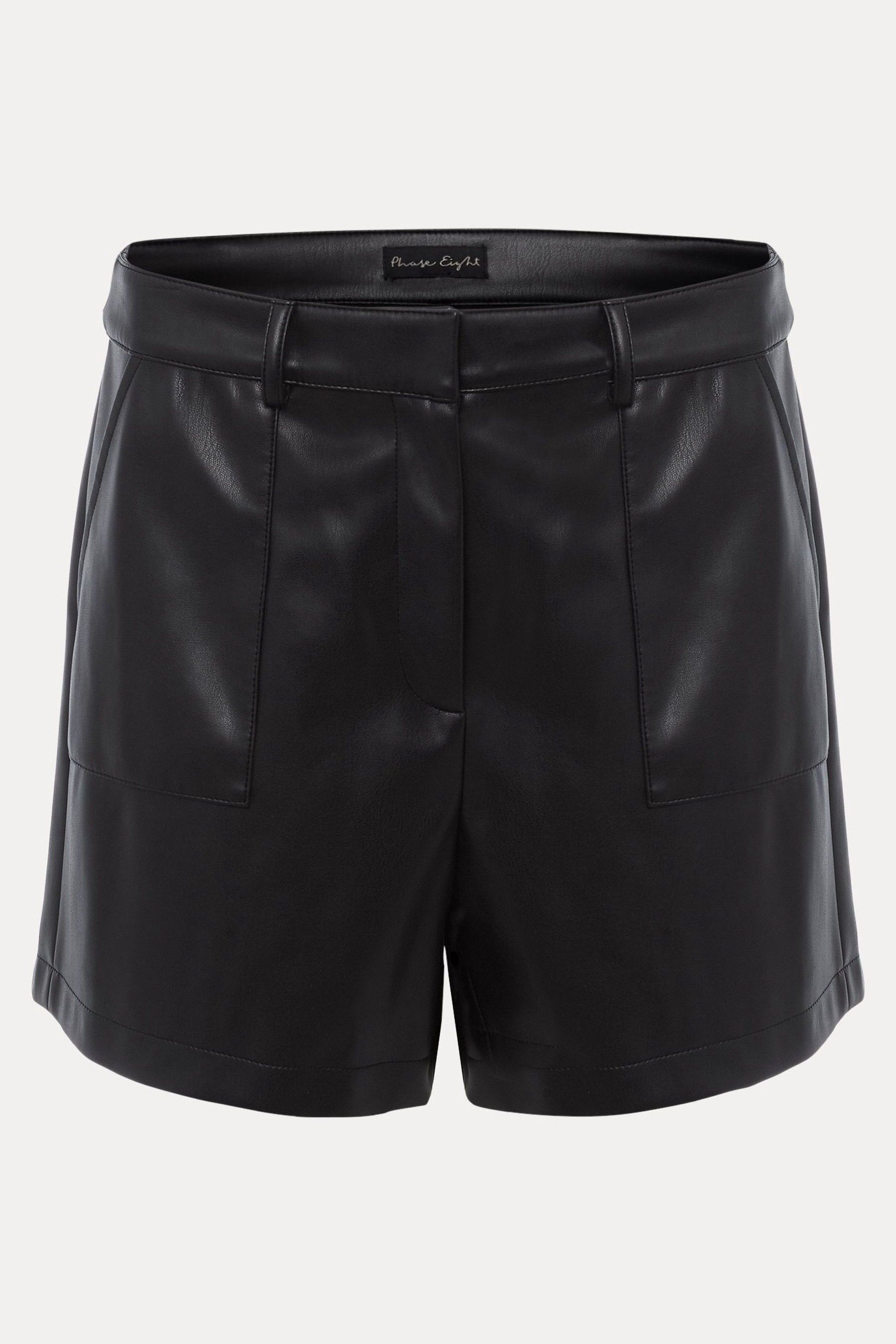 Buy Phase Eight Black Pleather Hadley Shorts from the Next UK online shop