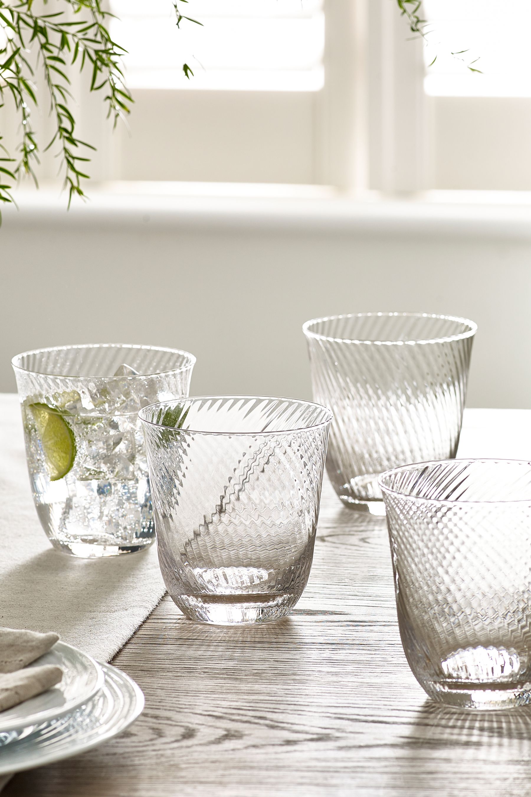 Buy Set of 4 Clear Malvern Glassware Short Tumbler Glasses from Next