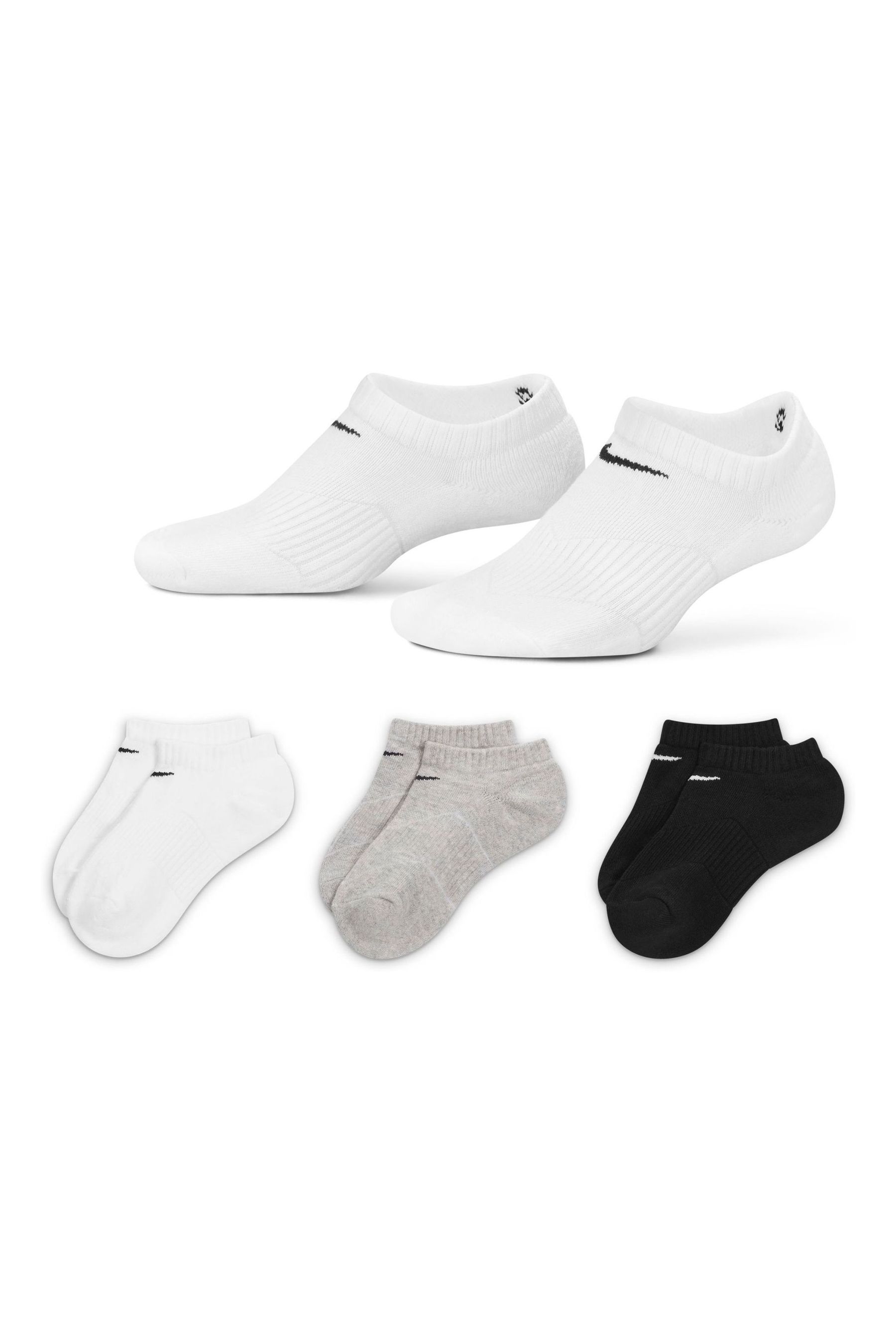Buy Nike Natural Kids No Show Crew Socks 3 Pairs from the Next UK