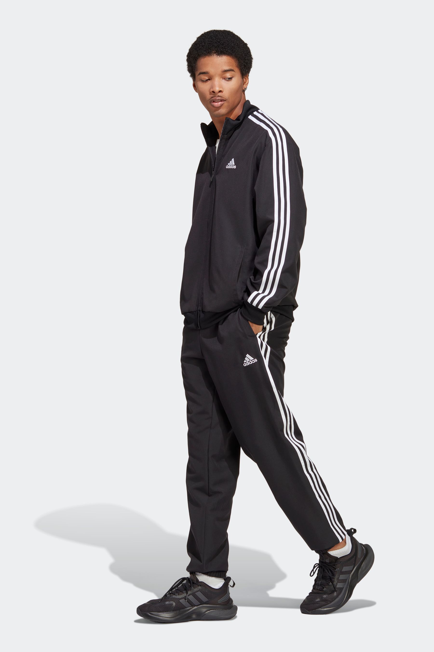 Buy adidas Black Sportswear 3-Stripes Woven Tracksuit from Next Saudi ...