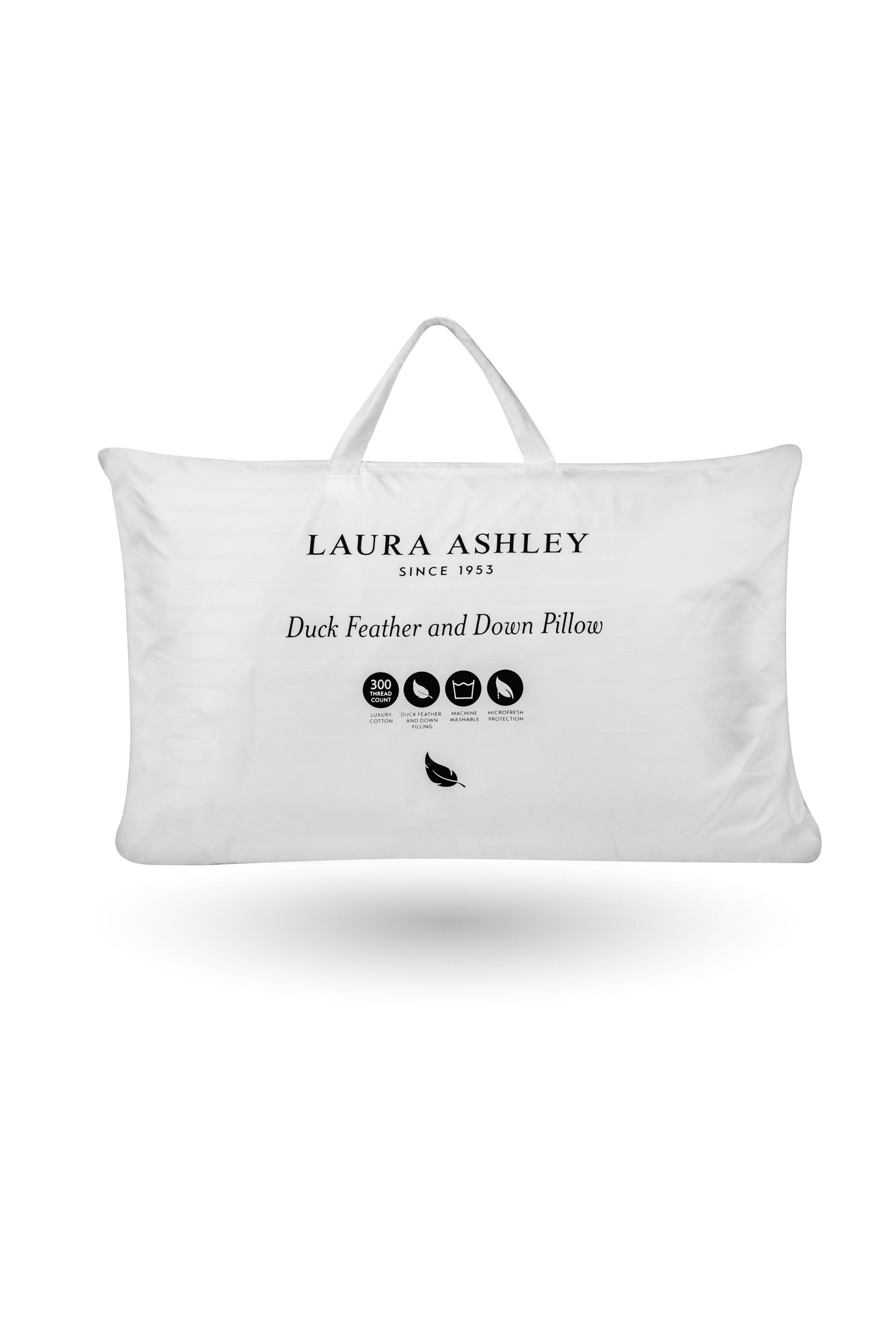 Buy Laura Ashley White Premium Duck Feather and Down Pillow from the Next UK online shop