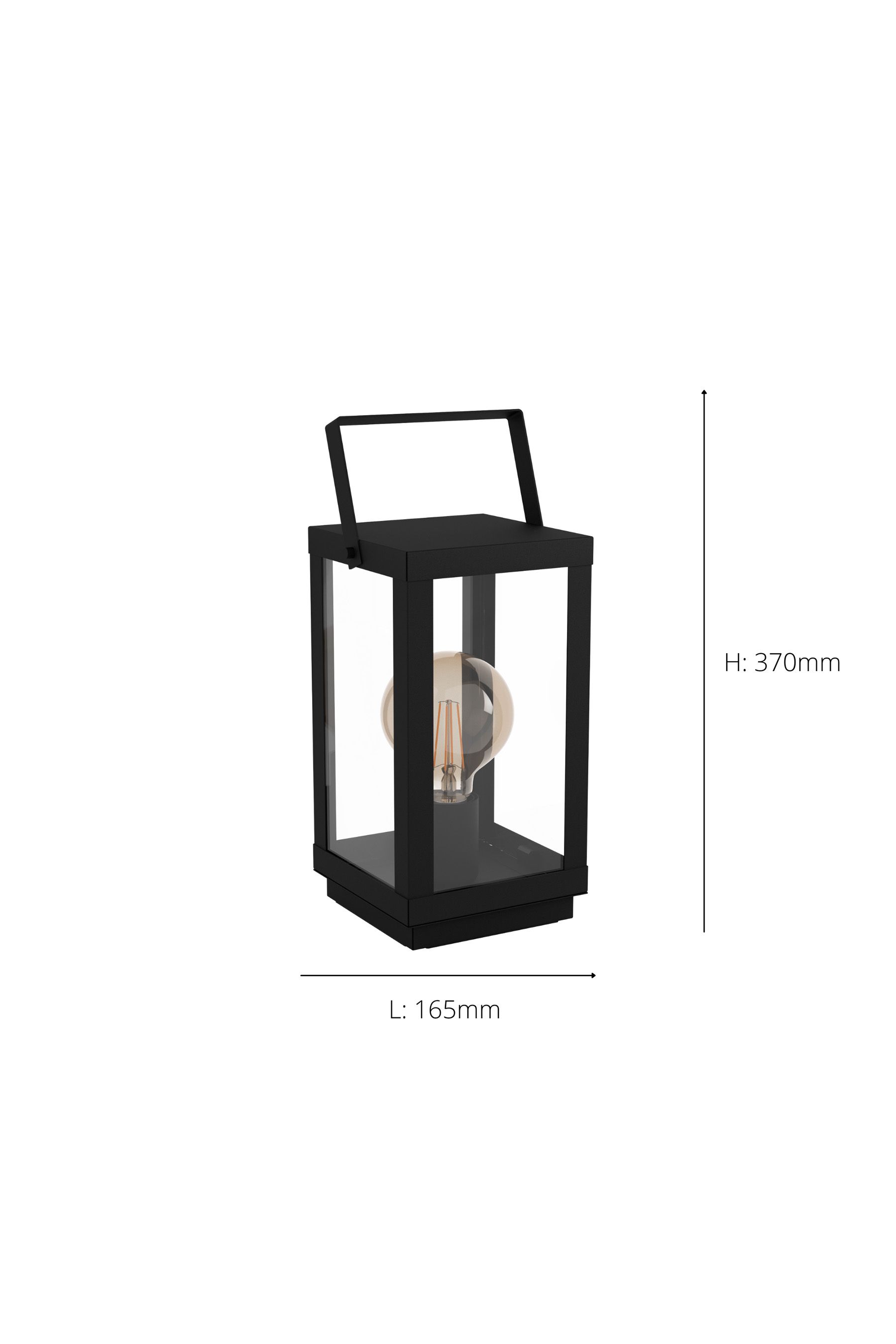 Buy Eglo Black Bradford 1 Light Lantern Table Lamp from the Next UK