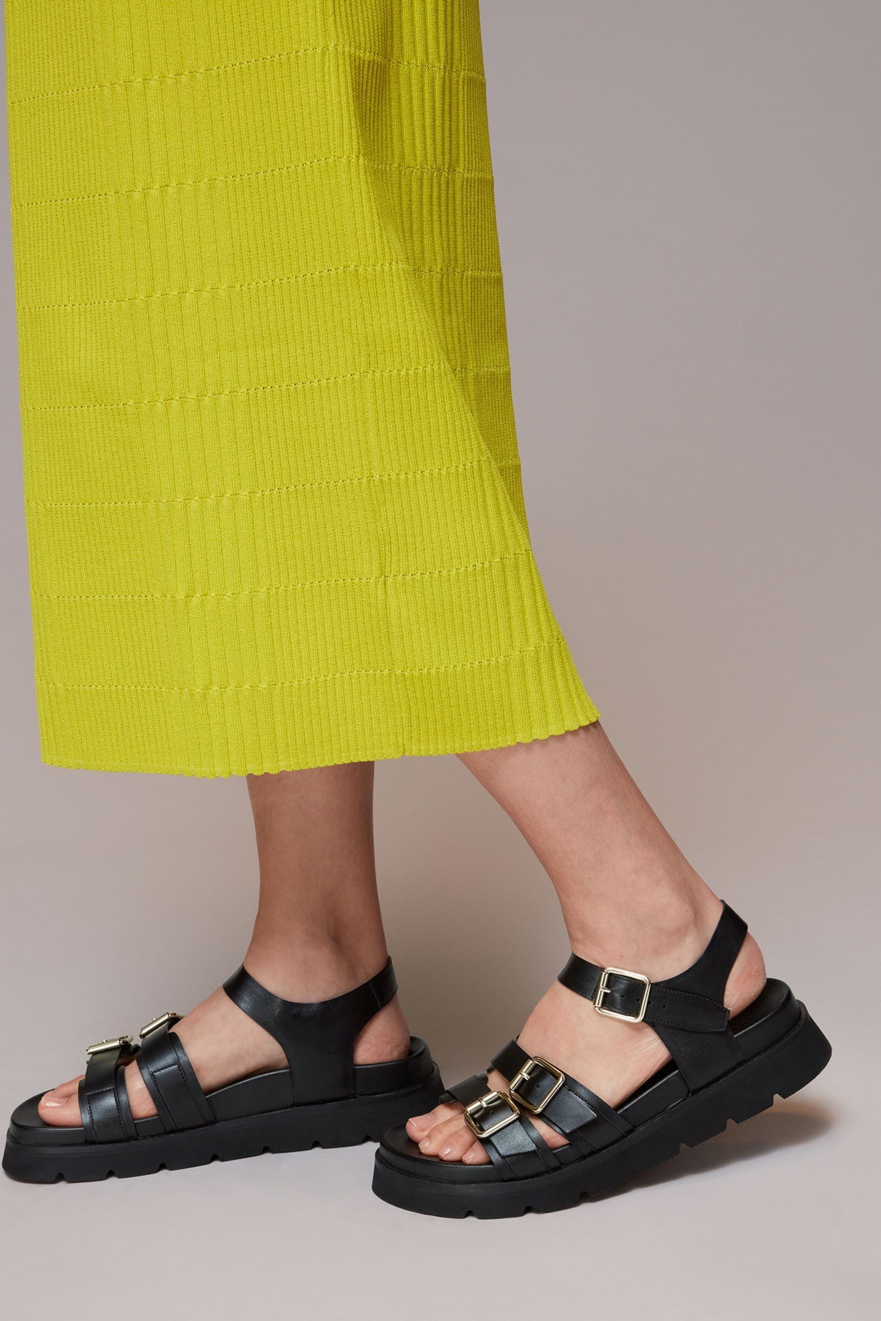 Buy Whistles Jemma Triple Buckle Black Sandals from the Next UK online shop