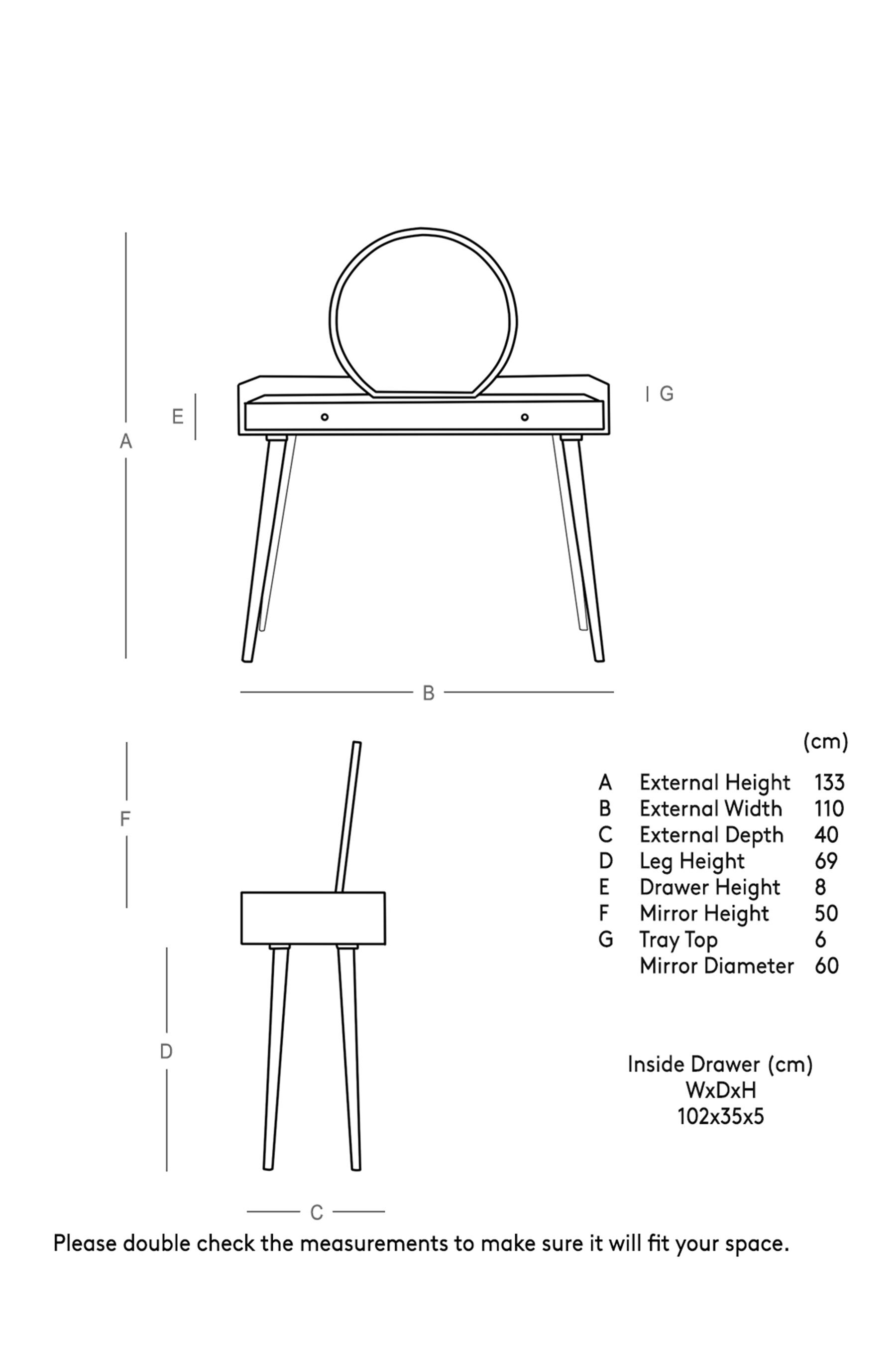 Buy Swoon Natural Fresco Console Dressing Table from Next Ireland