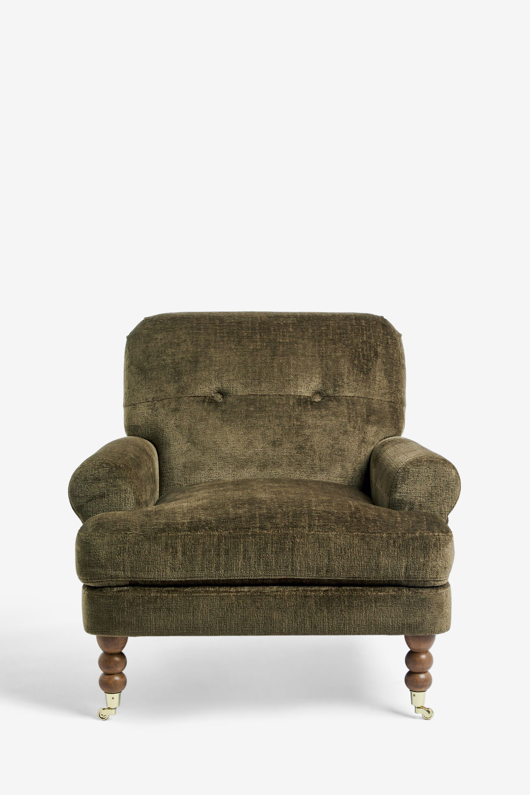 Buy Plush Chenille Moss Green Erin Accent Chair from the Next UK online
