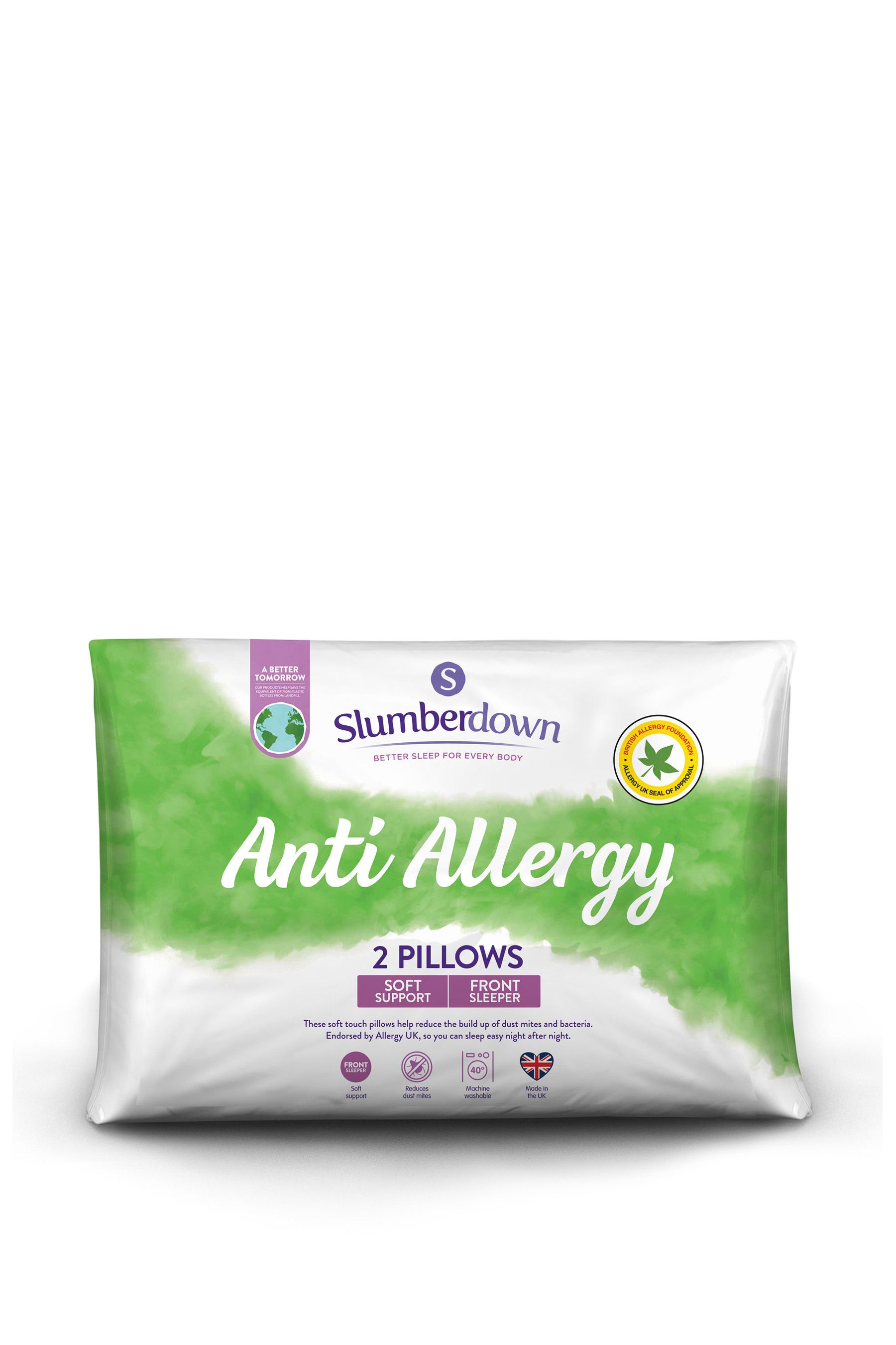 Buy Slumberdown 2 Pack Anti Allergy Pillows from the Next UK online shop