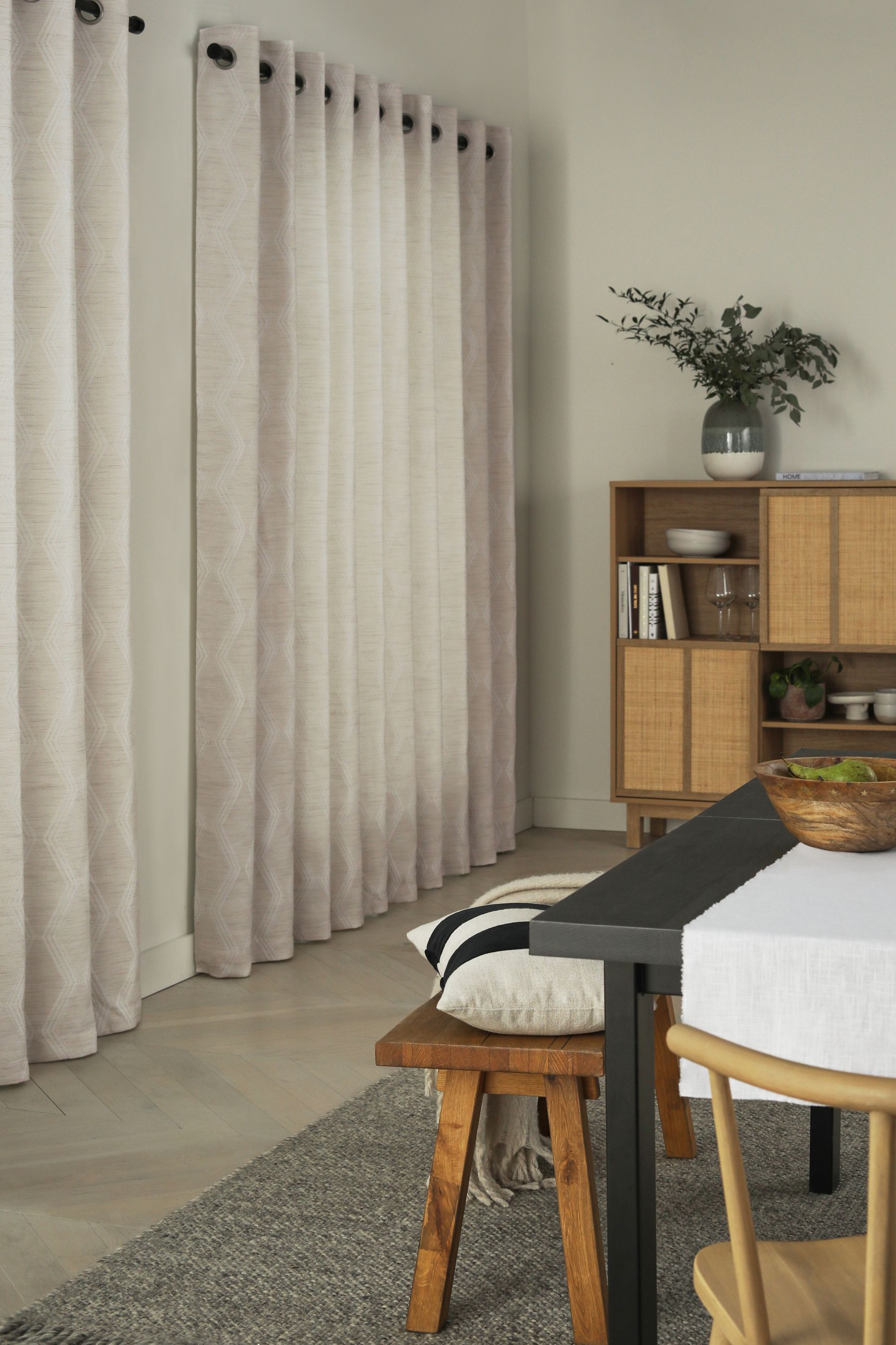 Buy Next Textured Jacquard Eyelet Lined Curtains from Next Australia
