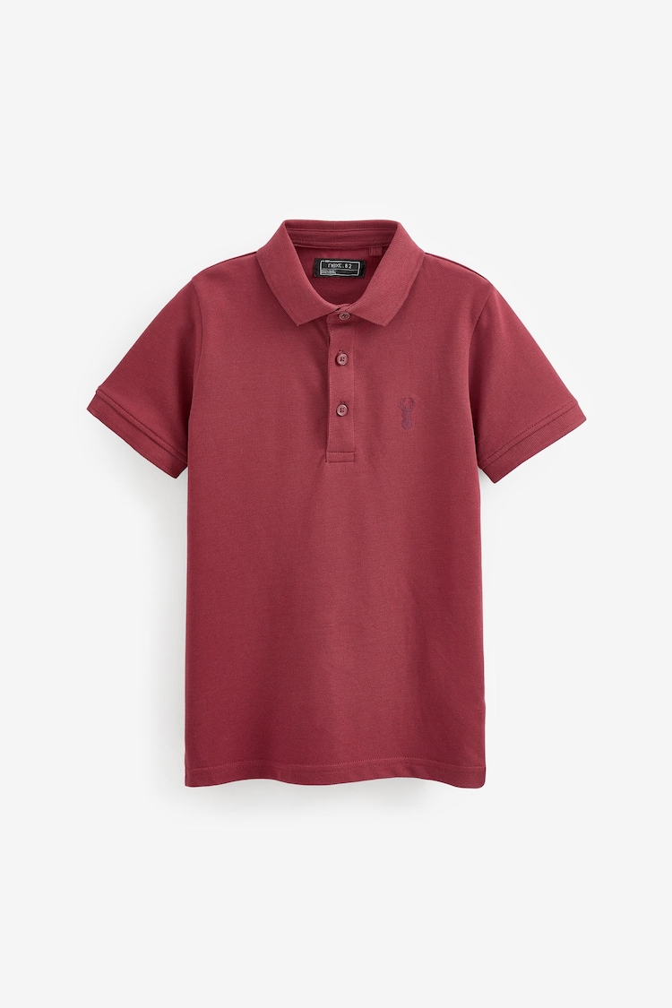Burgundy Red Short Sleeve Polo Shirt (3-16yrs) - Image 1 of 1